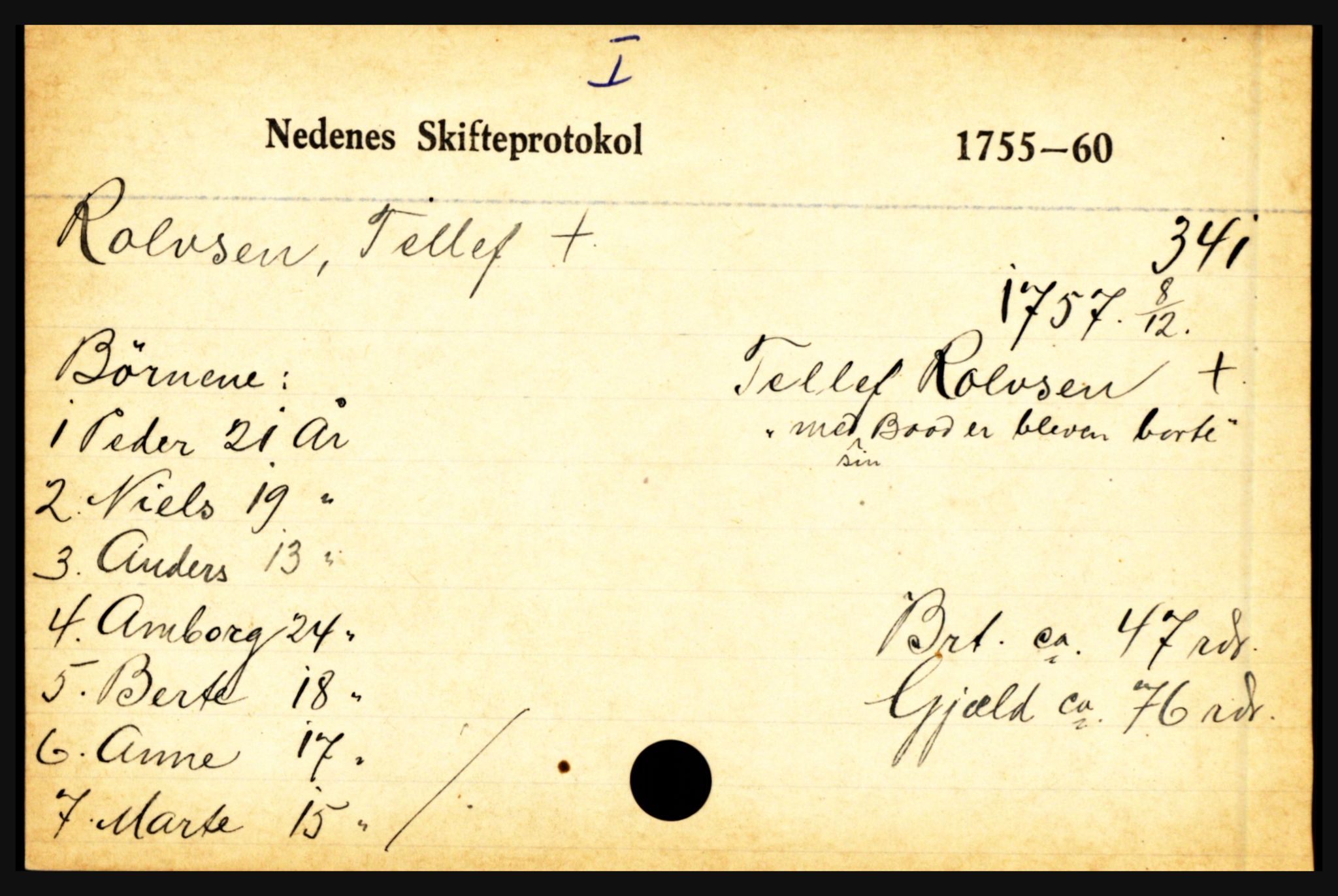 Nedenes sorenskriveri før 1824, AV/SAK-1221-0007/H, s. 24293