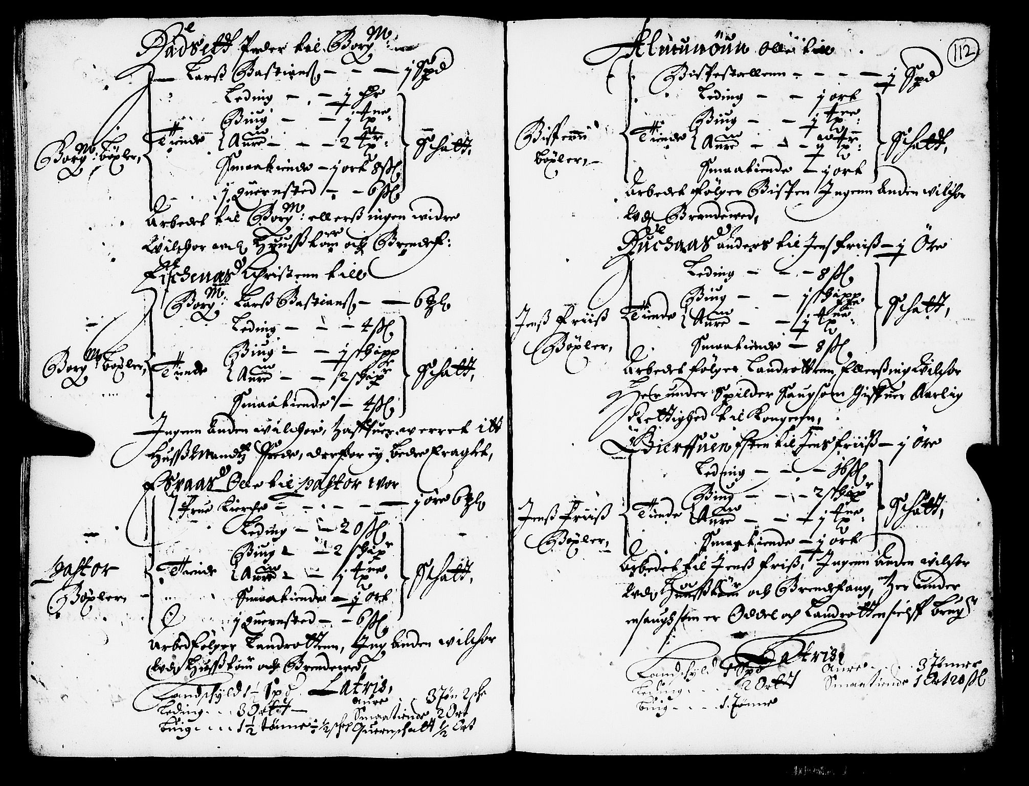 Rentekammeret inntil 1814, Realistisk ordnet avdeling, AV/RA-EA-4070/N/Nb/Nba/L0052: Strinda len, 1667, s. 111b-112a