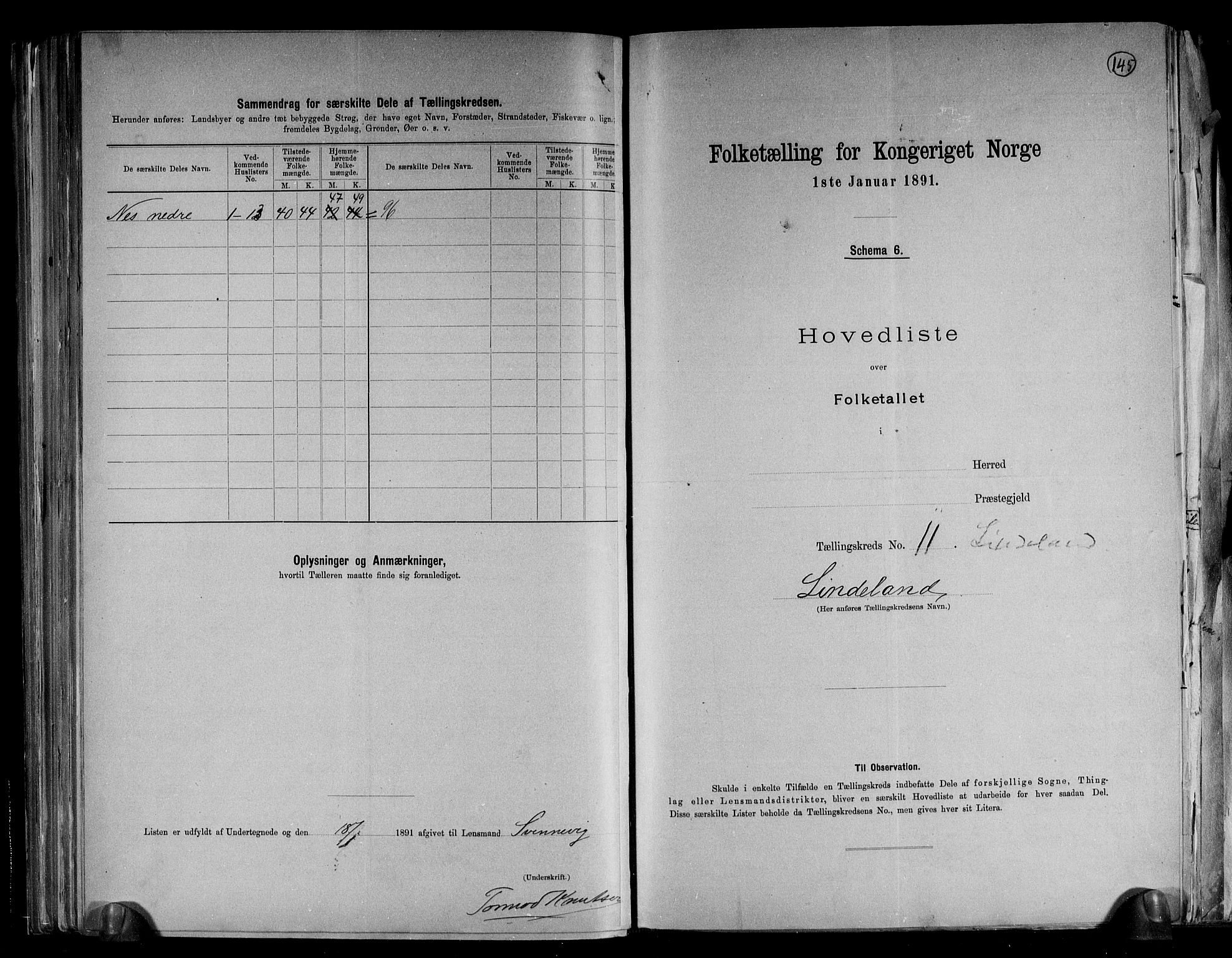 RA, Folketelling 1891 for 0914 Holt herred, 1891, s. 27