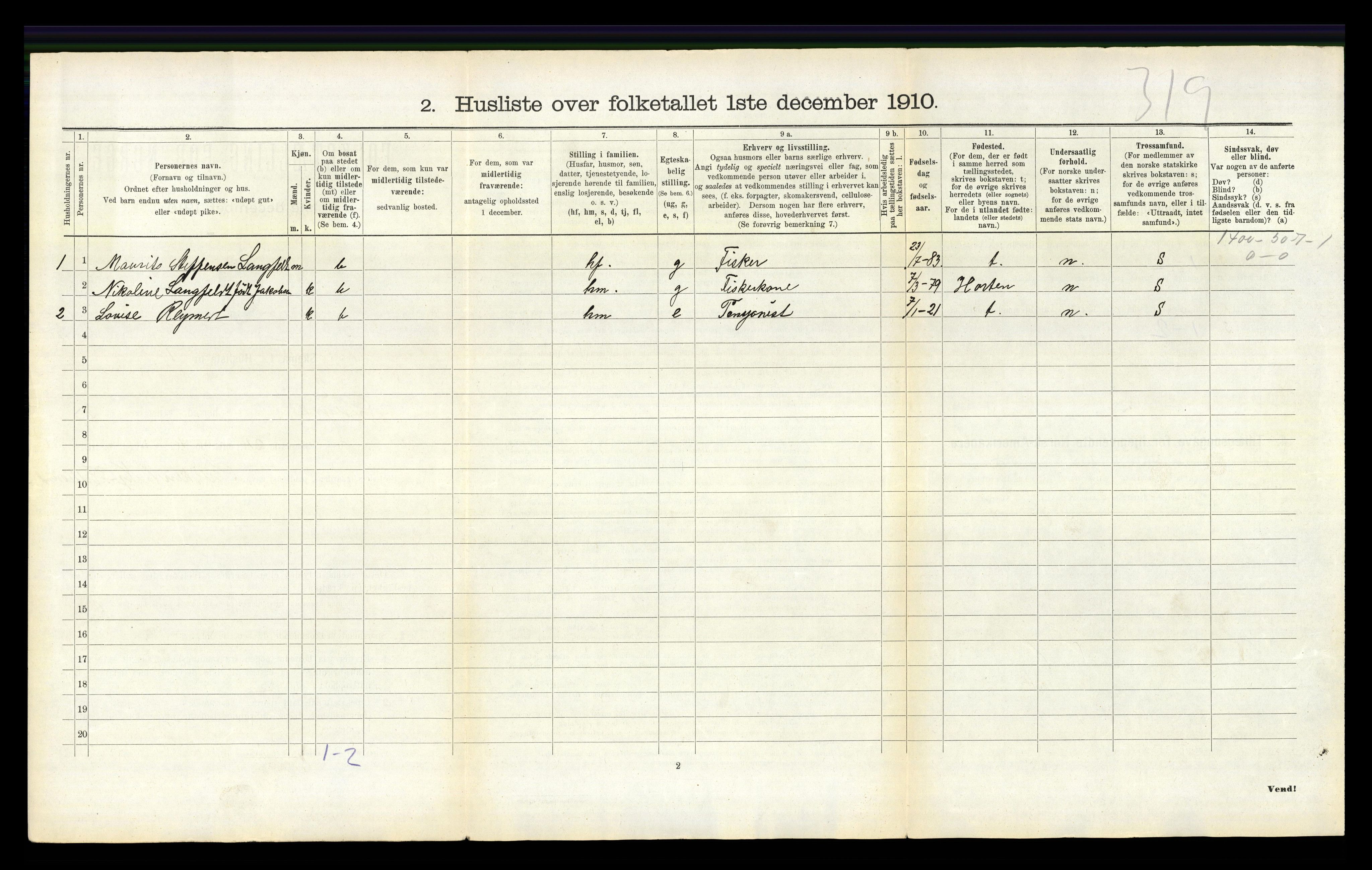 RA, Folketelling 1910 for 1018 Søgne herred, 1910, s. 131