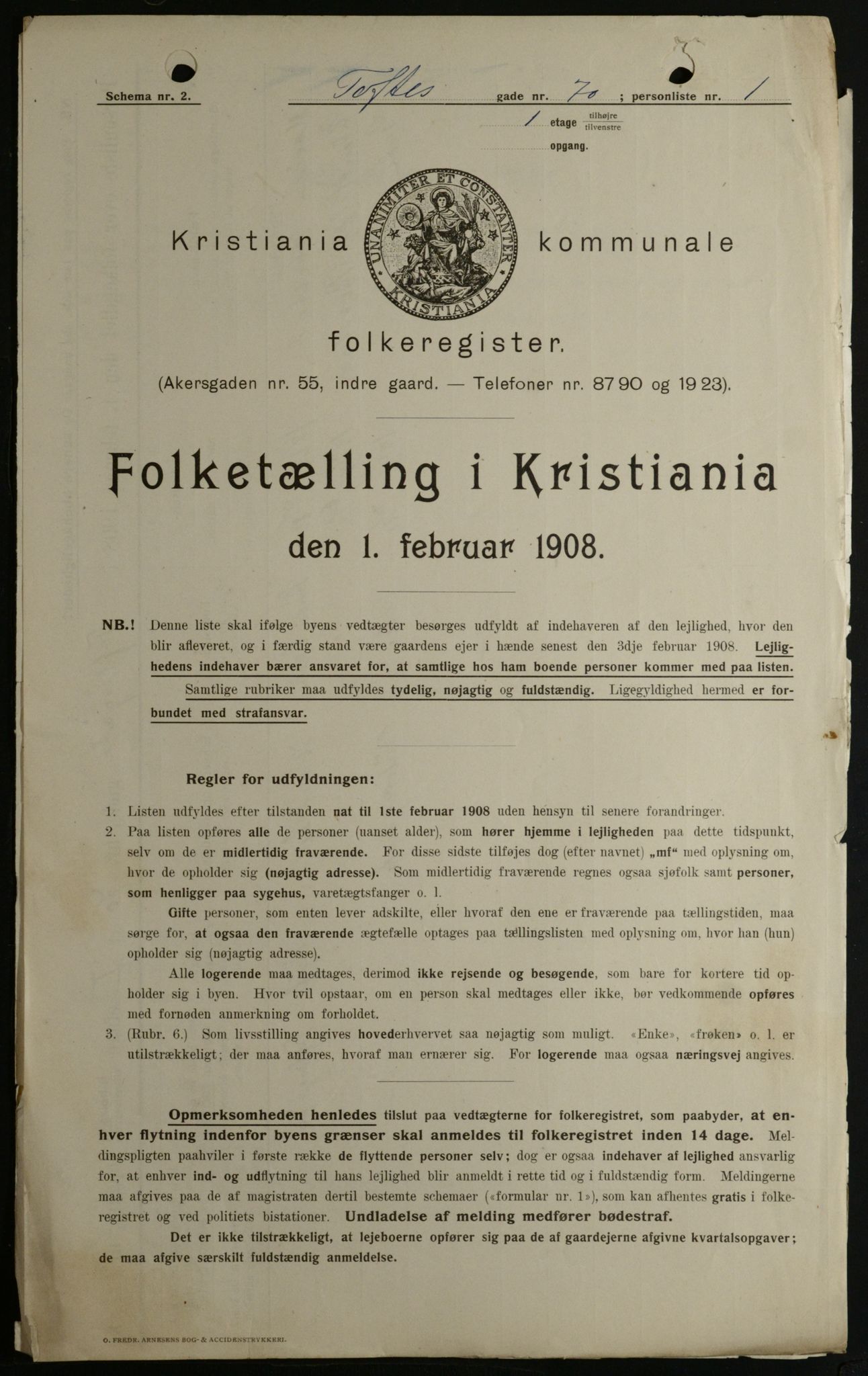 OBA, Kommunal folketelling 1.2.1908 for Kristiania kjøpstad, 1908, s. 101642