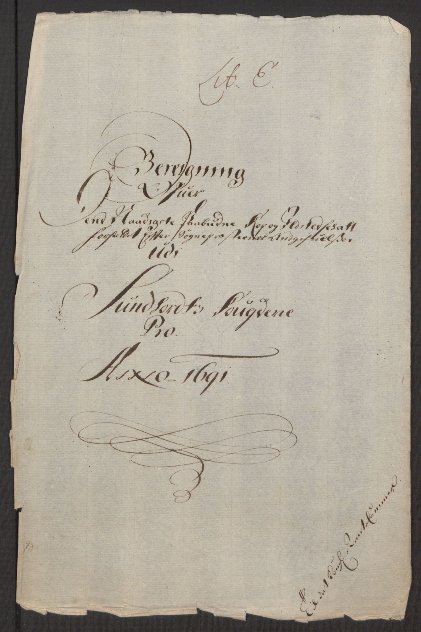 Rentekammeret inntil 1814, Reviderte regnskaper, Fogderegnskap, AV/RA-EA-4092/R48/L2973: Fogderegnskap Sunnhordland og Hardanger, 1691-1692, s. 114