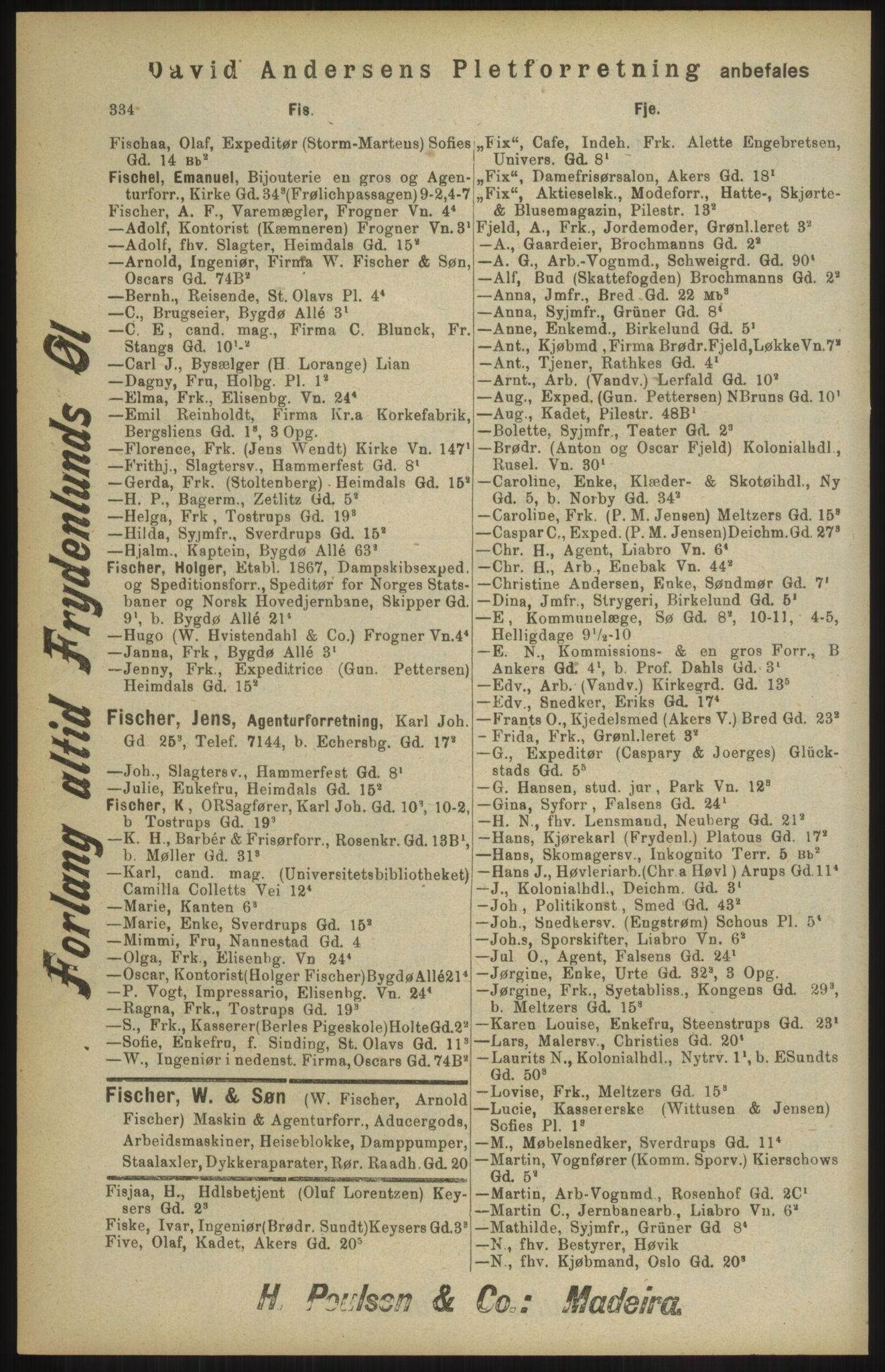 Kristiania/Oslo adressebok, PUBL/-, 1904, s. 334