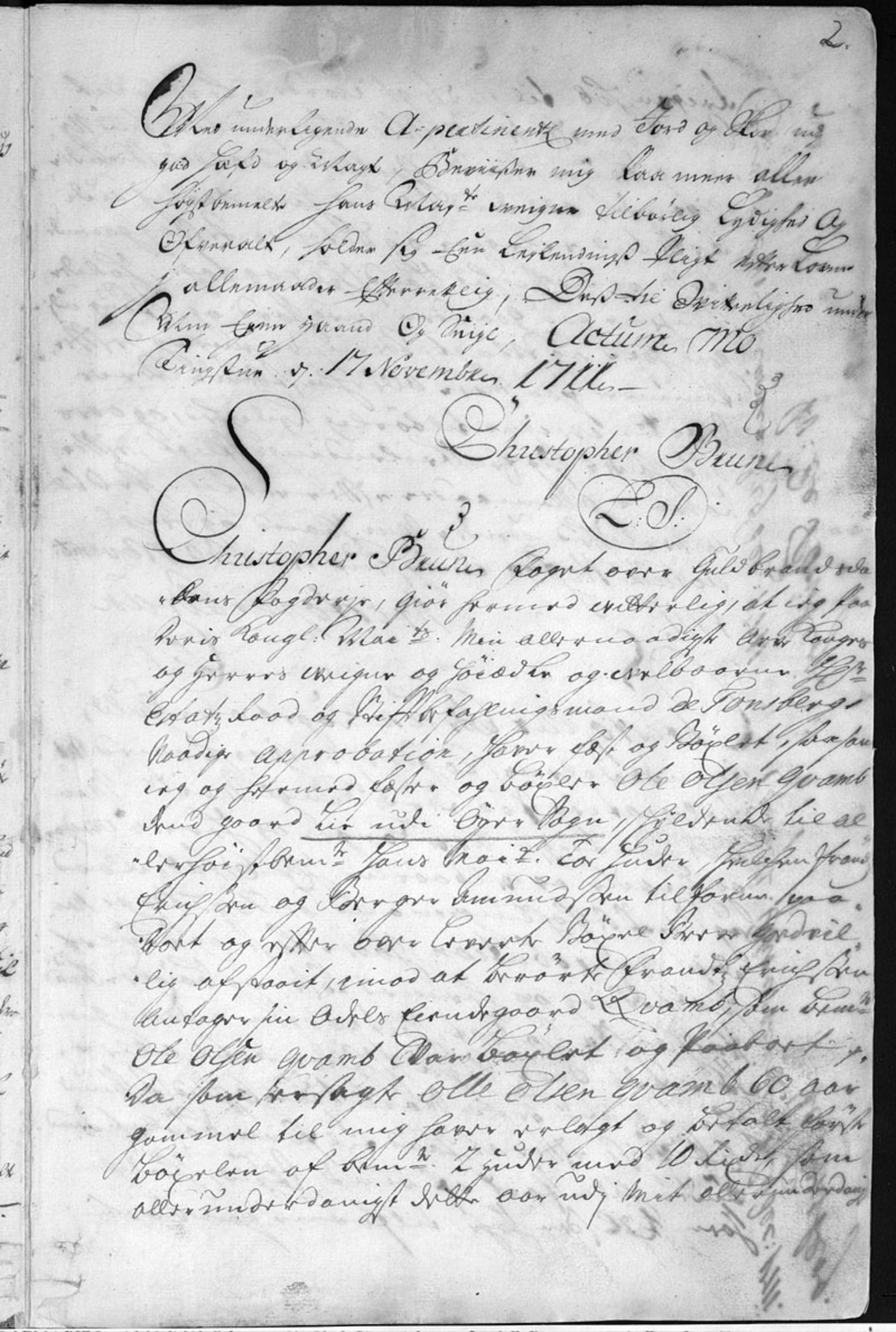 Gudbrandsdalen fogderi, AV/SAH-FOGDO-002/F/Fb/L0001: Bygselprotokoll, 1711-1752, s. 2a