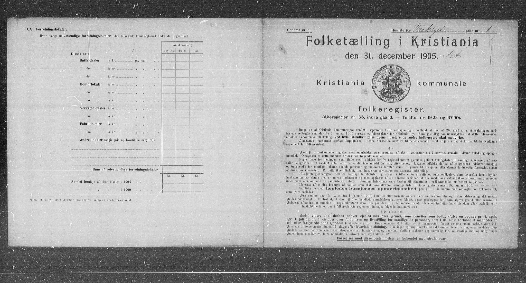 OBA, Kommunal folketelling 31.12.1905 for Kristiania kjøpstad, 1905, s. 64933