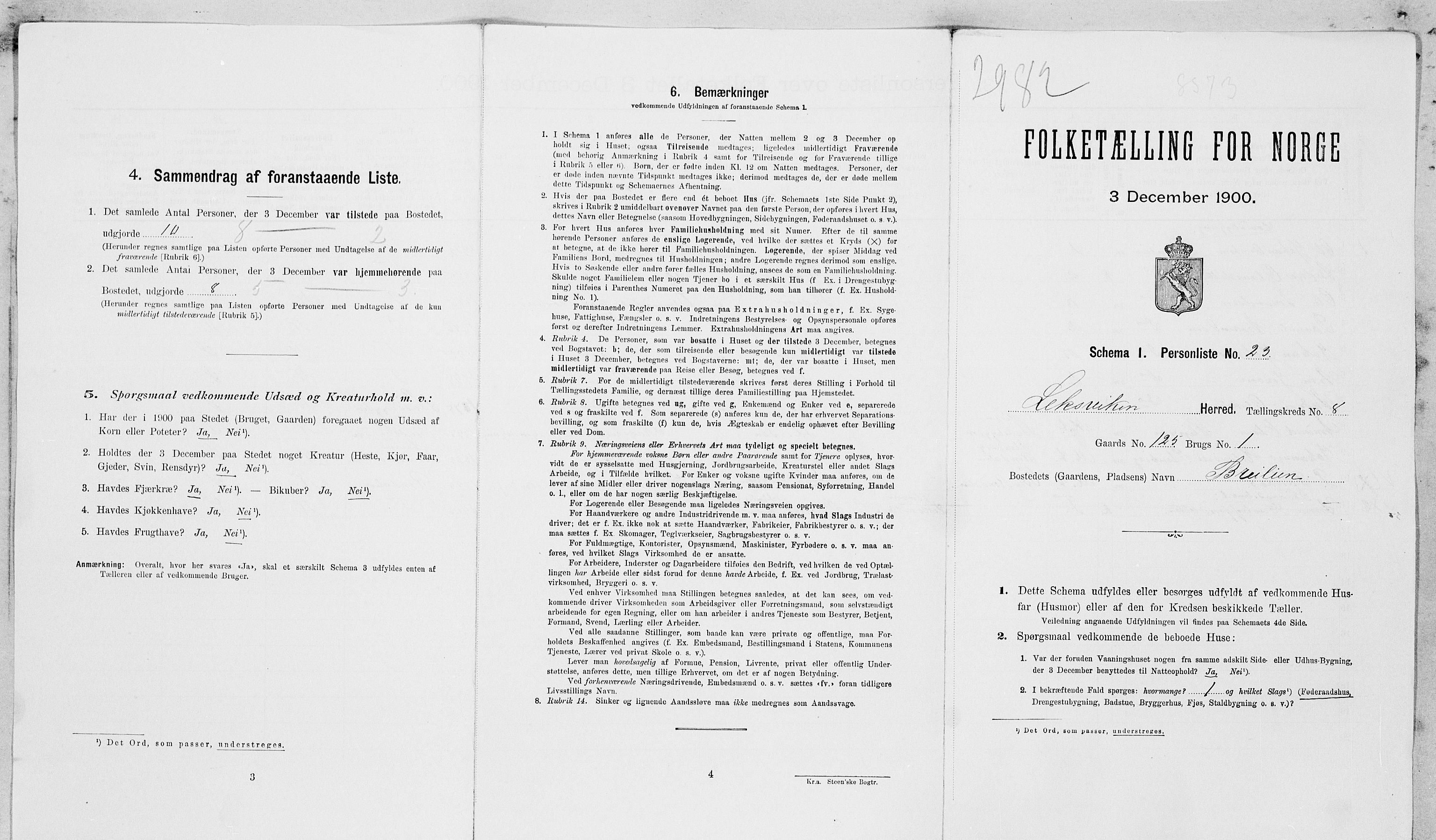 SAT, Folketelling 1900 for 1718 Leksvik herred, 1900, s. 68