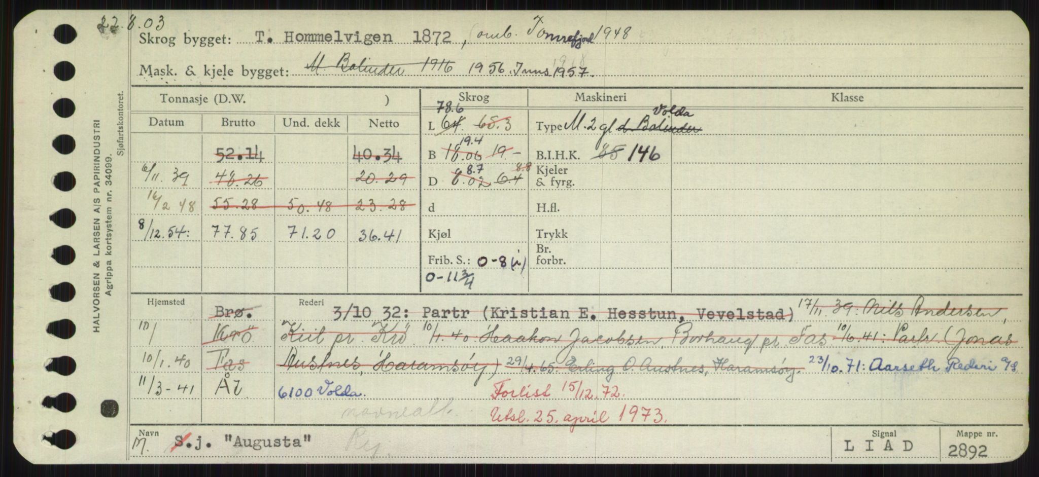 Sjøfartsdirektoratet med forløpere, Skipsmålingen, RA/S-1627/H/Hd/L0002: Fartøy, Apa-Axe, s. 425