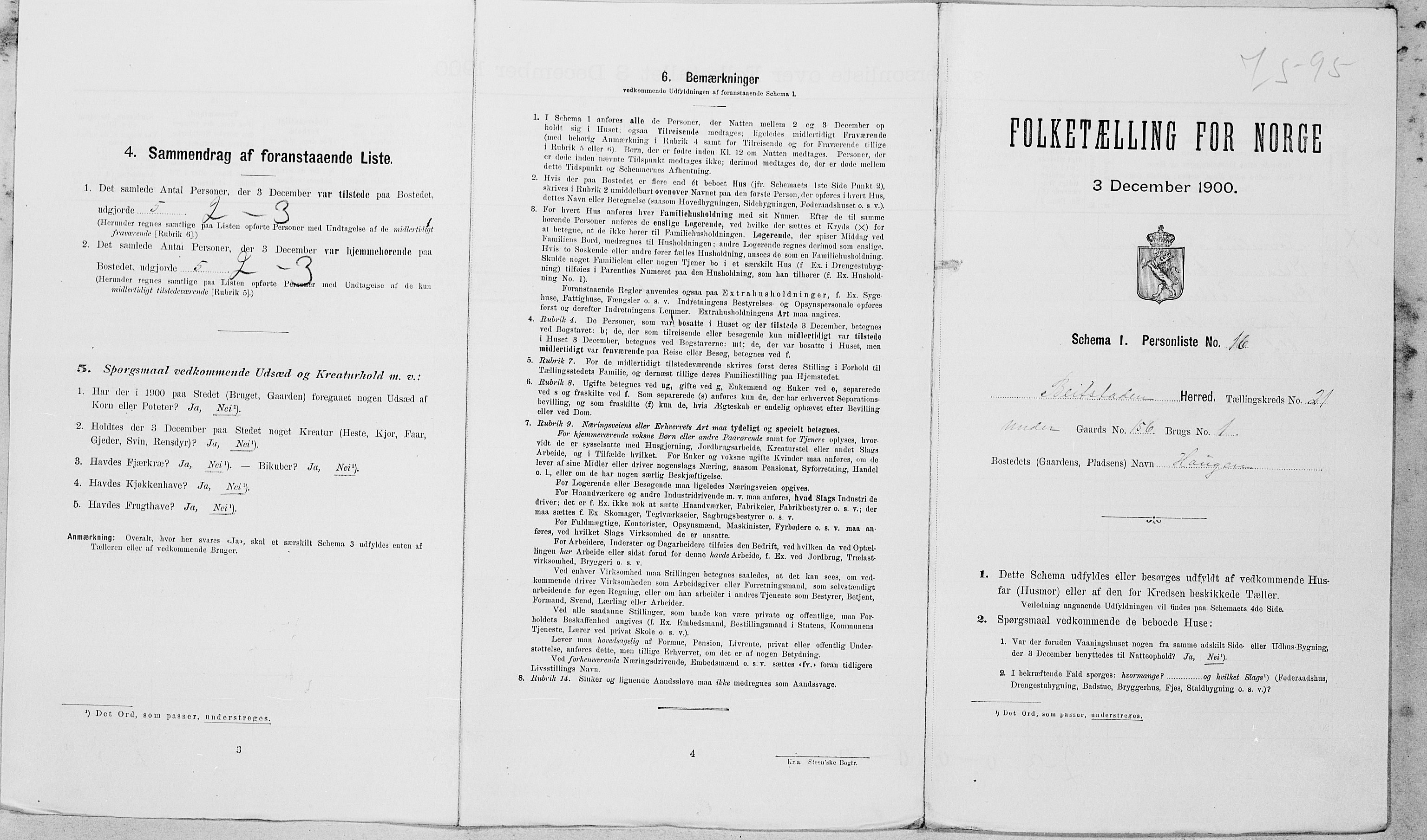 SAT, Folketelling 1900 for 1727 Beitstad herred, 1900, s. 1464
