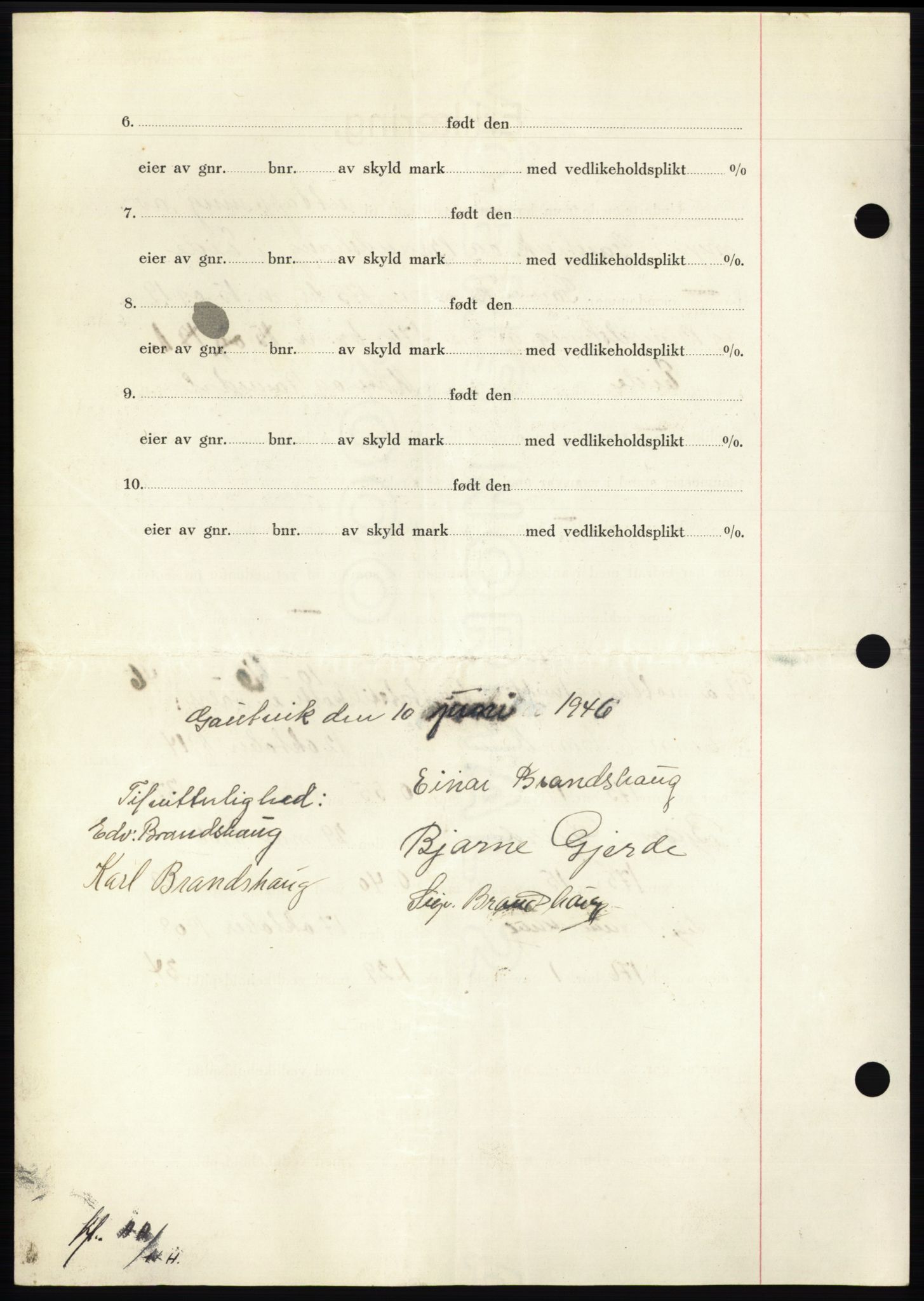 Nordmøre sorenskriveri, AV/SAT-A-4132/1/2/2Ca: Pantebok nr. B94, 1946-1946, Dagboknr: 1238/1946