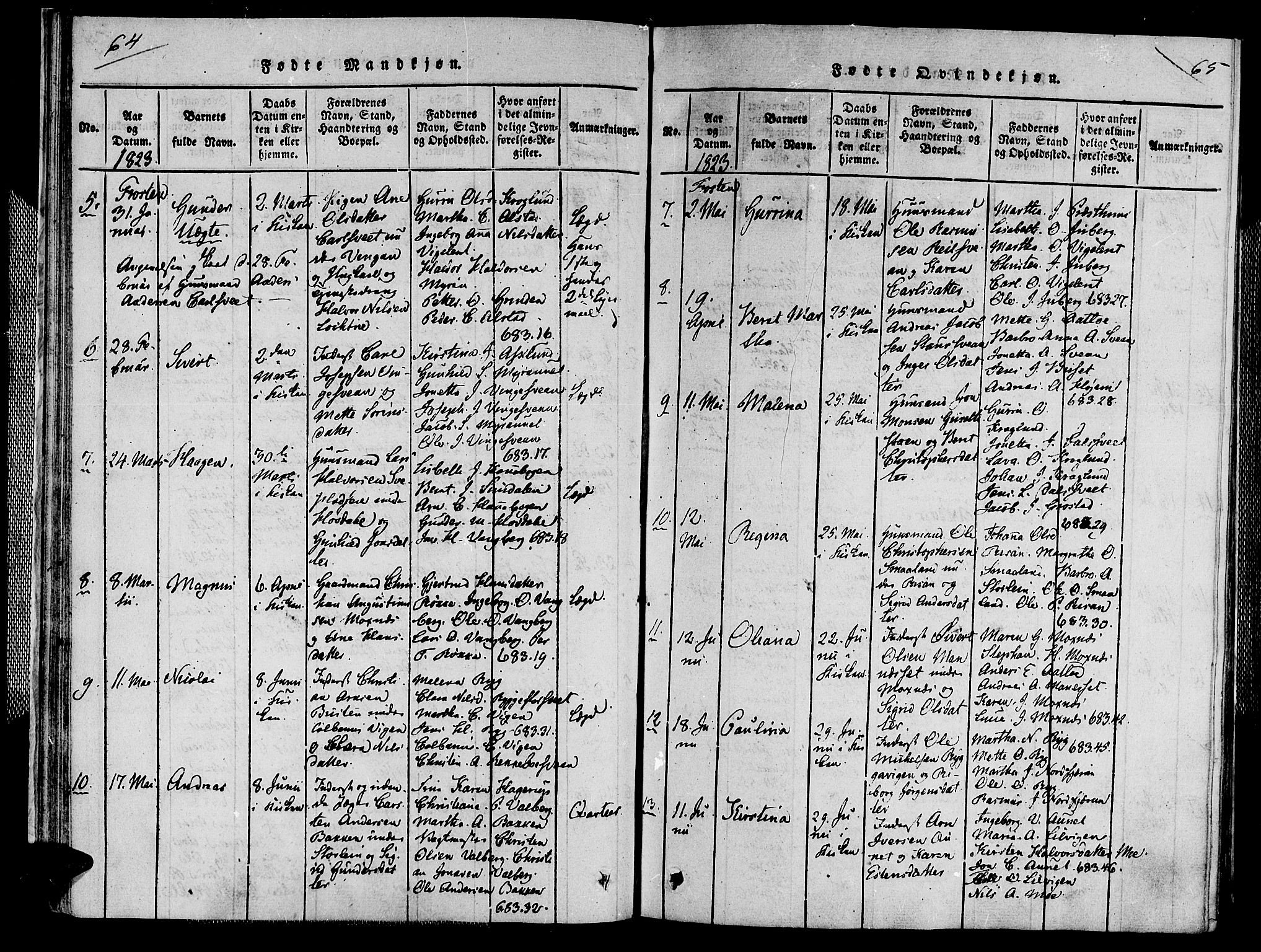 Ministerialprotokoller, klokkerbøker og fødselsregistre - Nord-Trøndelag, SAT/A-1458/713/L0112: Ministerialbok nr. 713A04 /1, 1817-1827, s. 64-65