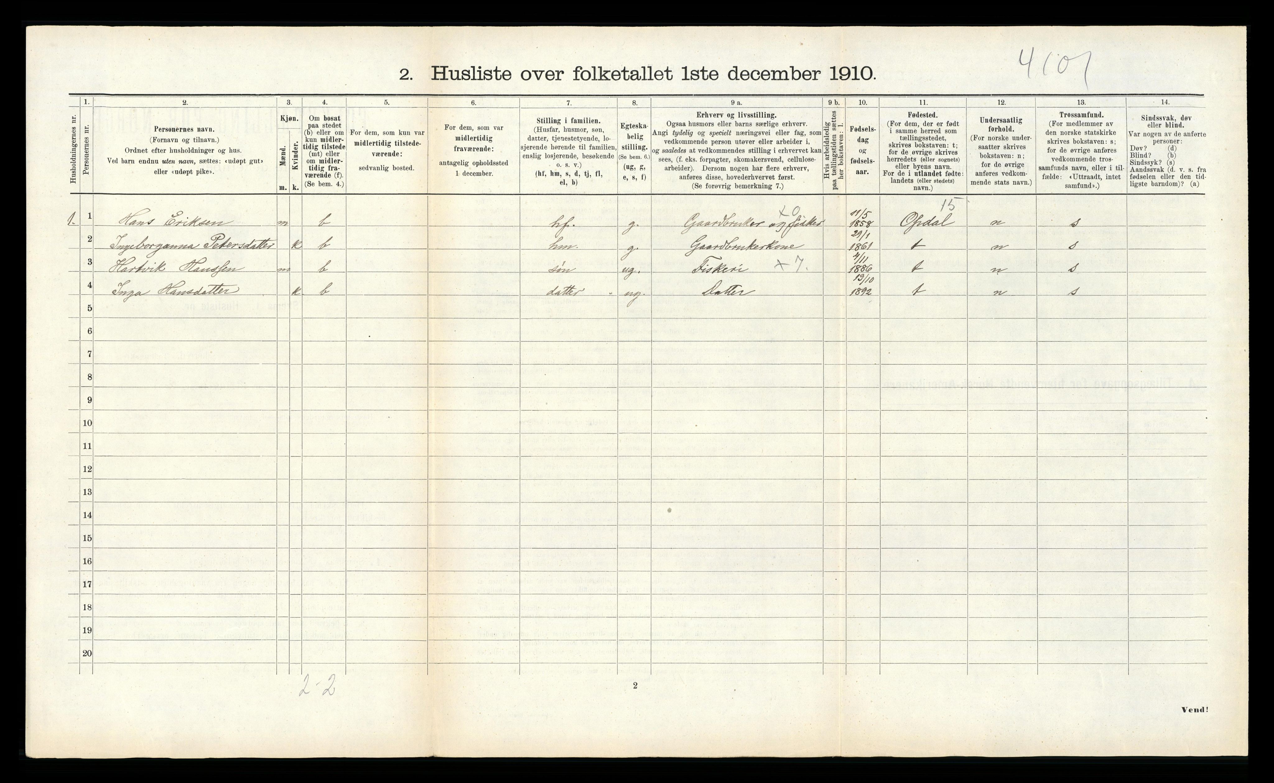 RA, Folketelling 1910 for 1754 Gravvik herred, 1910, s. 134