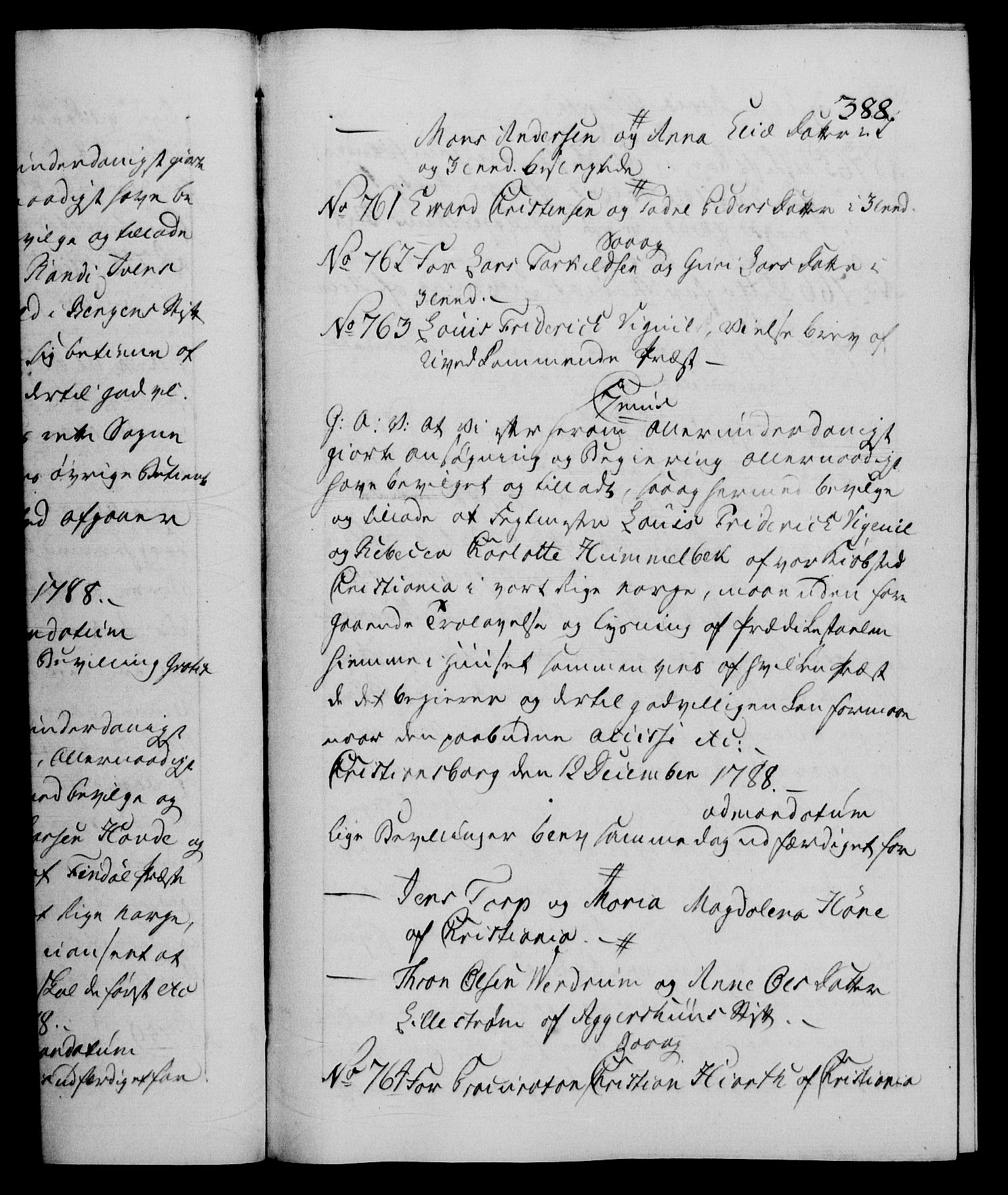 Danske Kanselli 1572-1799, RA/EA-3023/F/Fc/Fca/Fcaa/L0052: Norske registre, 1788-1789, s. 388a