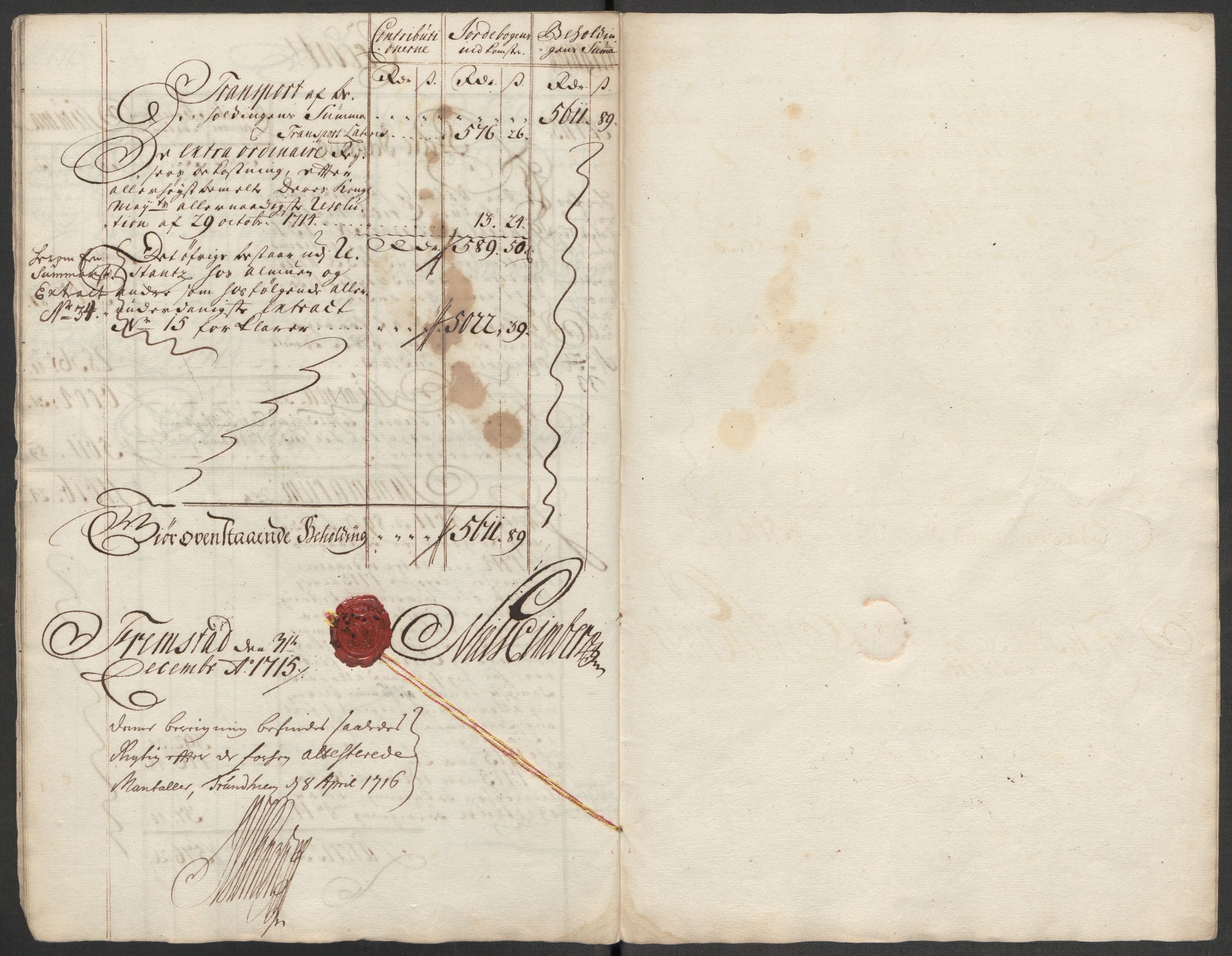 Rentekammeret inntil 1814, Reviderte regnskaper, Fogderegnskap, RA/EA-4092/R57/L3863: Fogderegnskap Fosen, 1715, s. 13