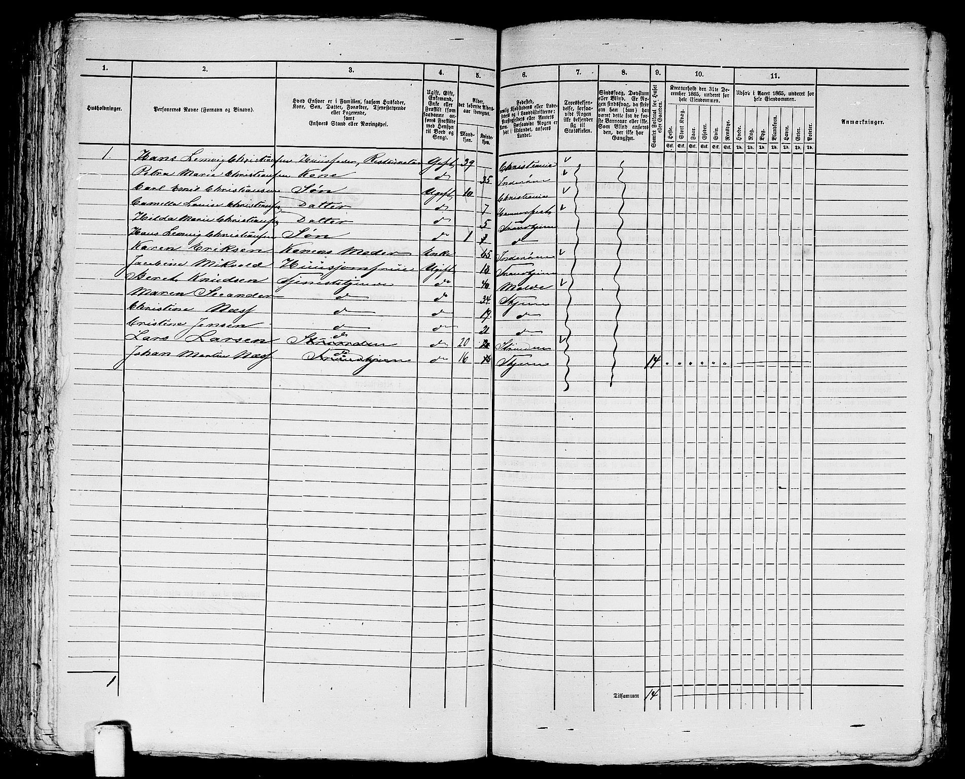 RA, Folketelling 1865 for 1601 Trondheim kjøpstad, 1865, s. 1767