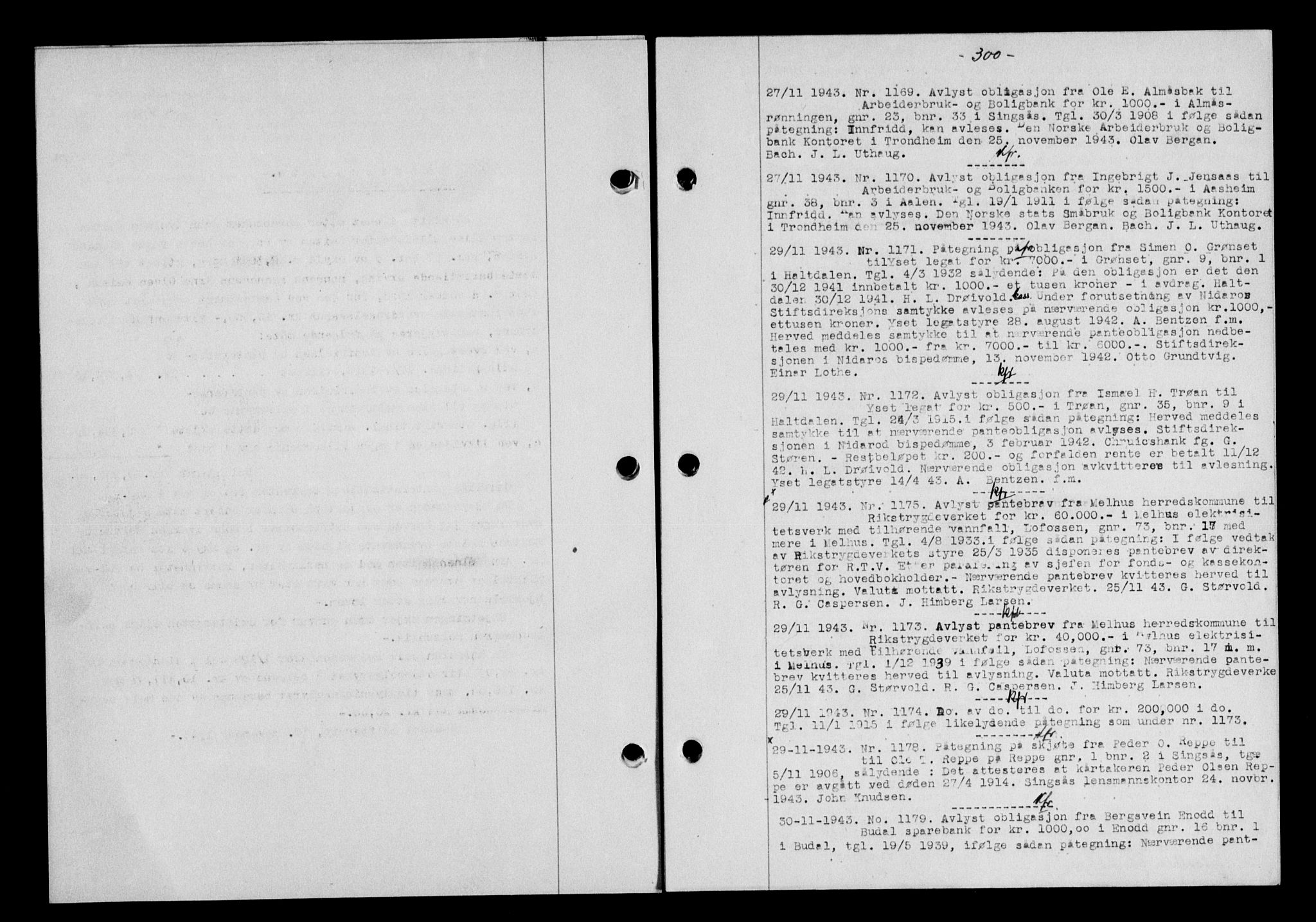 Gauldal sorenskriveri, SAT/A-0014/1/2/2C/L0057: Pantebok nr. 62, 1943-1944, Dagboknr: 1169/1943