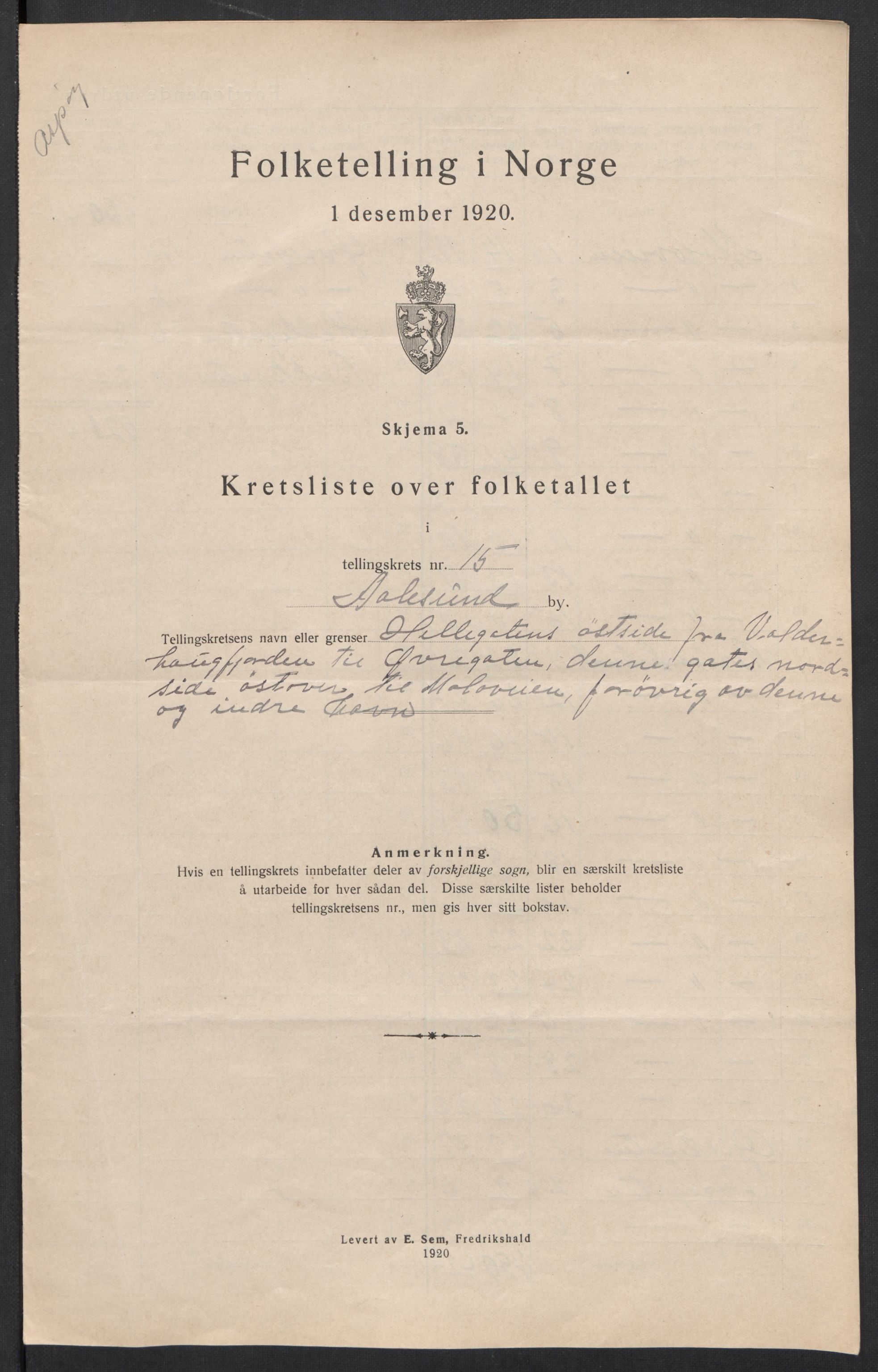 SAT, Folketelling 1920 for 1501 Ålesund kjøpstad, 1920, s. 48