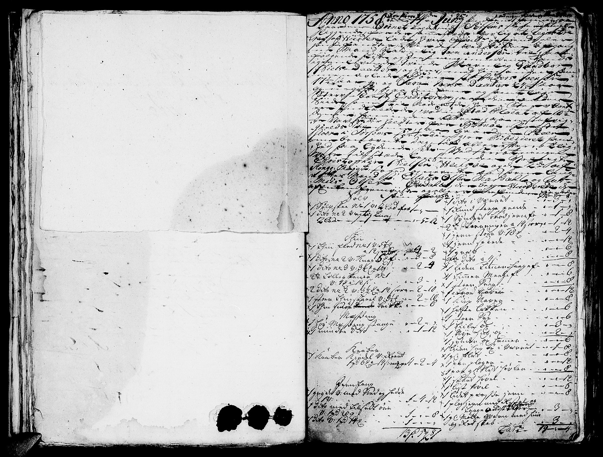 Helgeland sorenskriveri, AV/SAT-A-0004/3/3A/L0041: Konseptprotokoll 26, 1758, s. 84b-85a