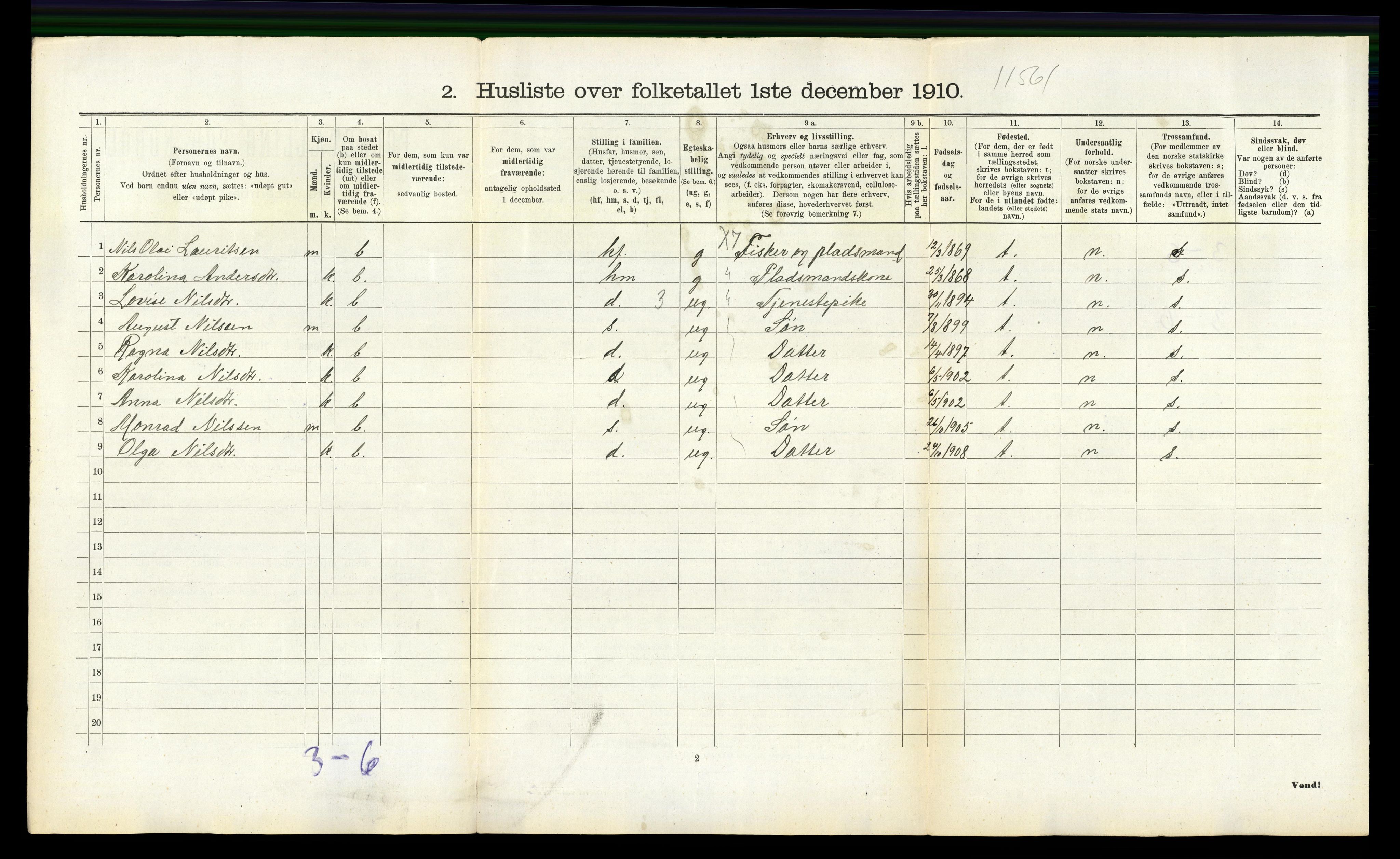 RA, Folketelling 1910 for 1259 Hjelme herred, 1910, s. 133