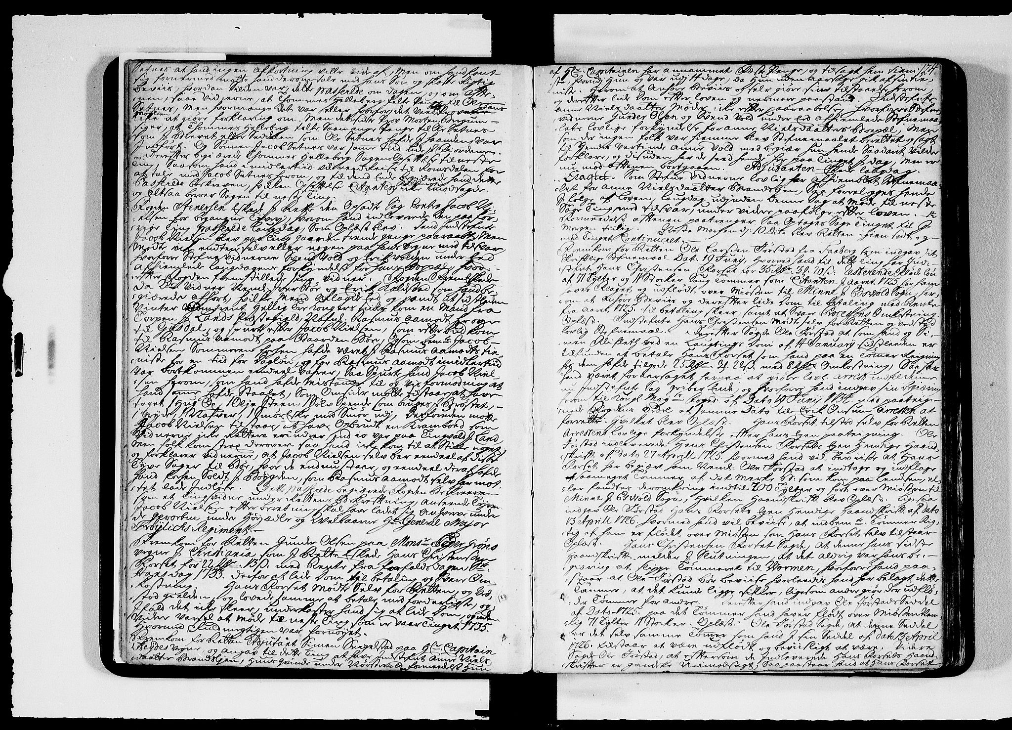 Sør-Gudbrandsdal tingrett, AV/SAH-TING-004/G/Gb/Gba/L0002: Tingbok, 1734-1735, s. 123b-124a