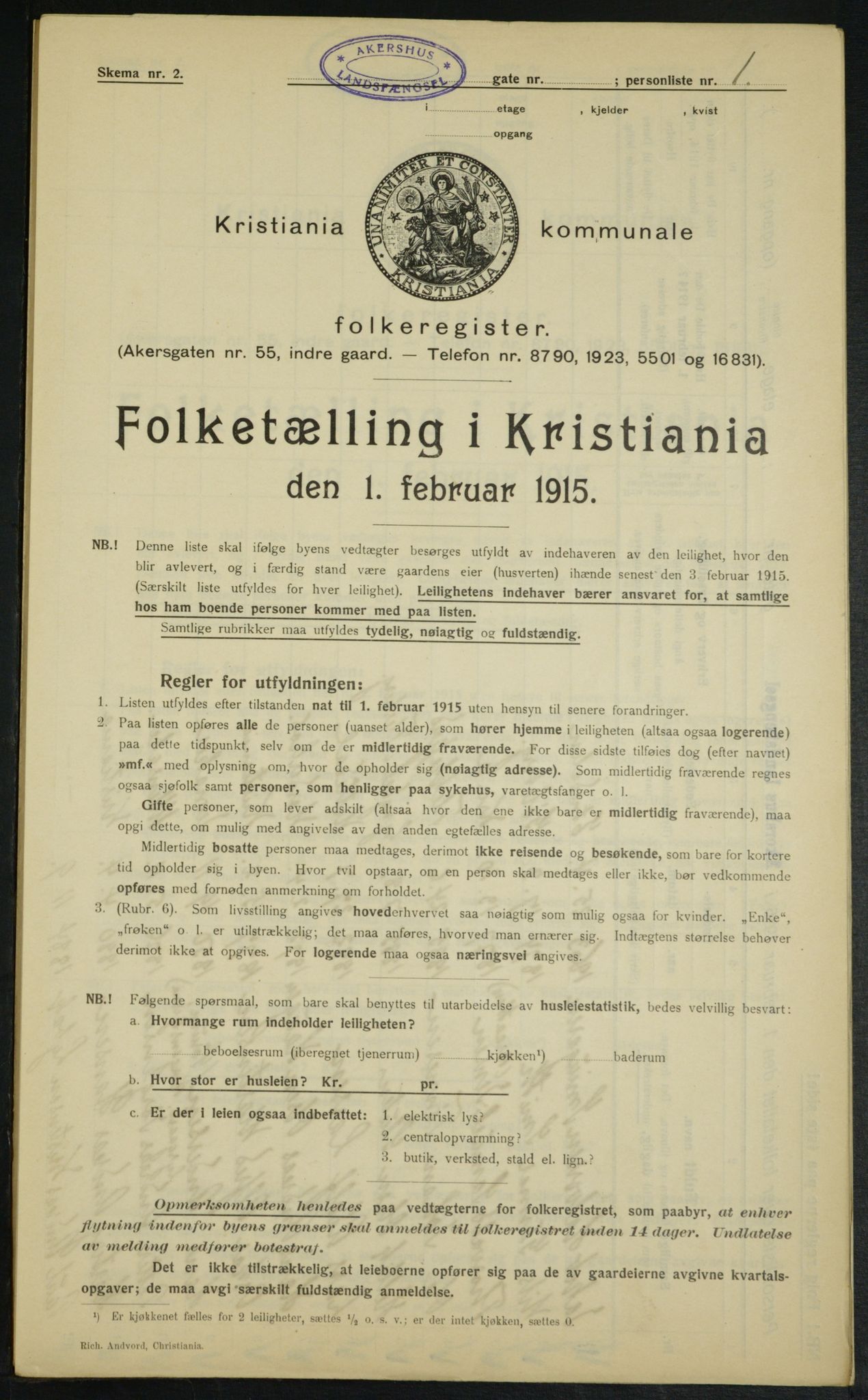 OBA, Kommunal folketelling 1.2.1915 for Kristiania, 1915, s. 23638