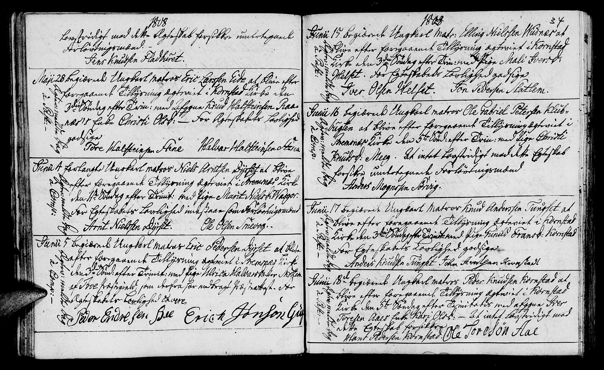 Ministerialprotokoller, klokkerbøker og fødselsregistre - Møre og Romsdal, AV/SAT-A-1454/568/L0795: Ministerialbok nr. 568A04, 1802-1845, s. 34