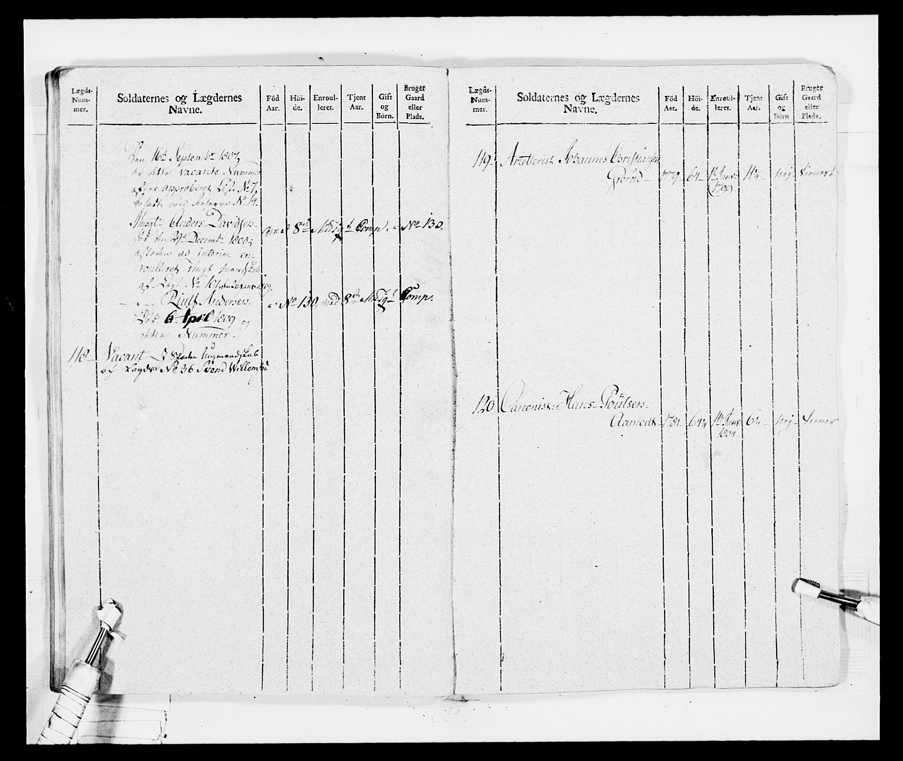 Generalitets- og kommissariatskollegiet, Det kongelige norske kommissariatskollegium, RA/EA-5420/E/Eh/L0034: Nordafjelske gevorbne infanteriregiment, 1810, s. 207