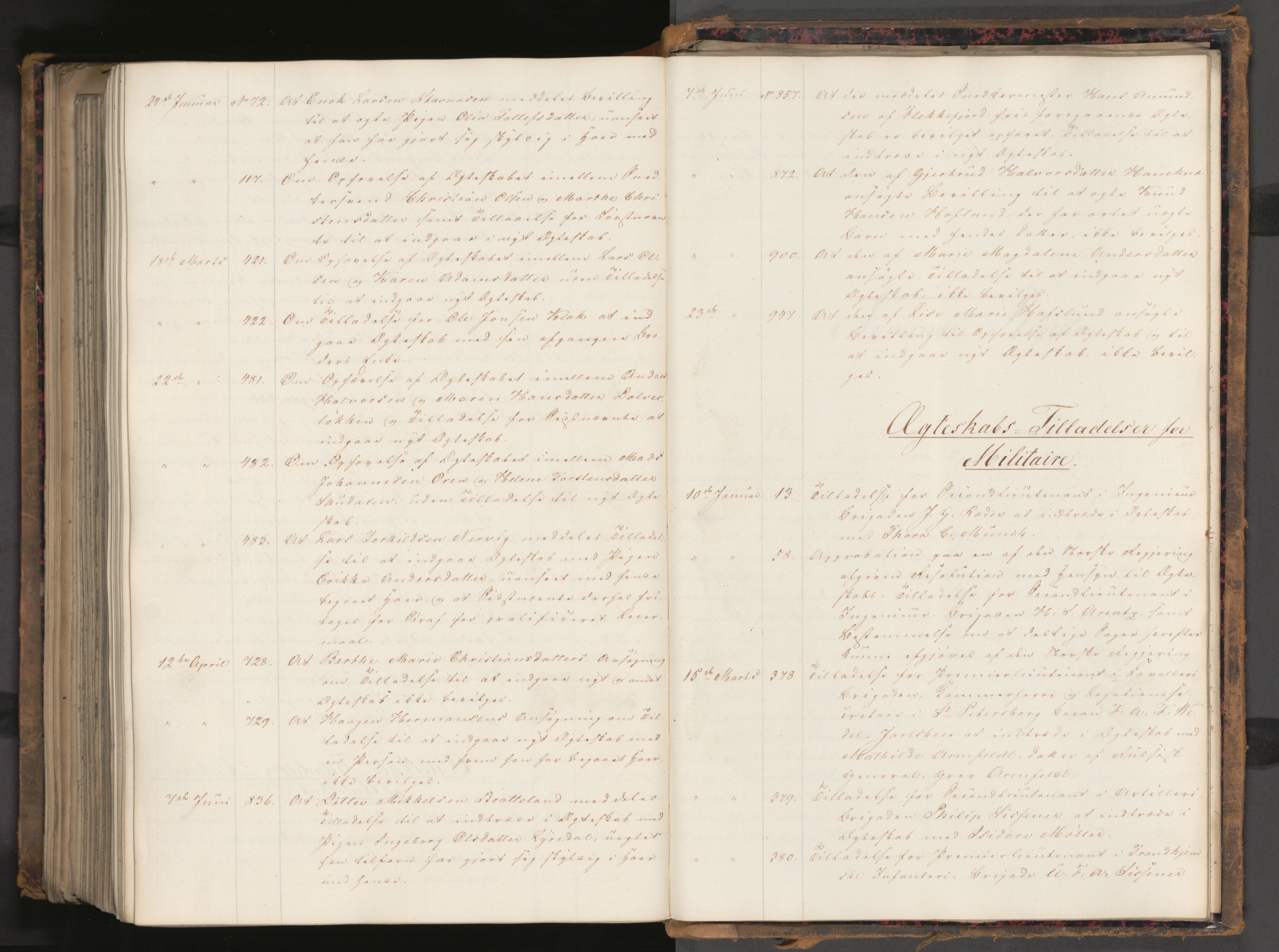 Statsrådssekretariatet, AV/RA-S-1001/A/Ab/L0061: Kgl. res. nr. 1-1034, 1. halvår, 1845