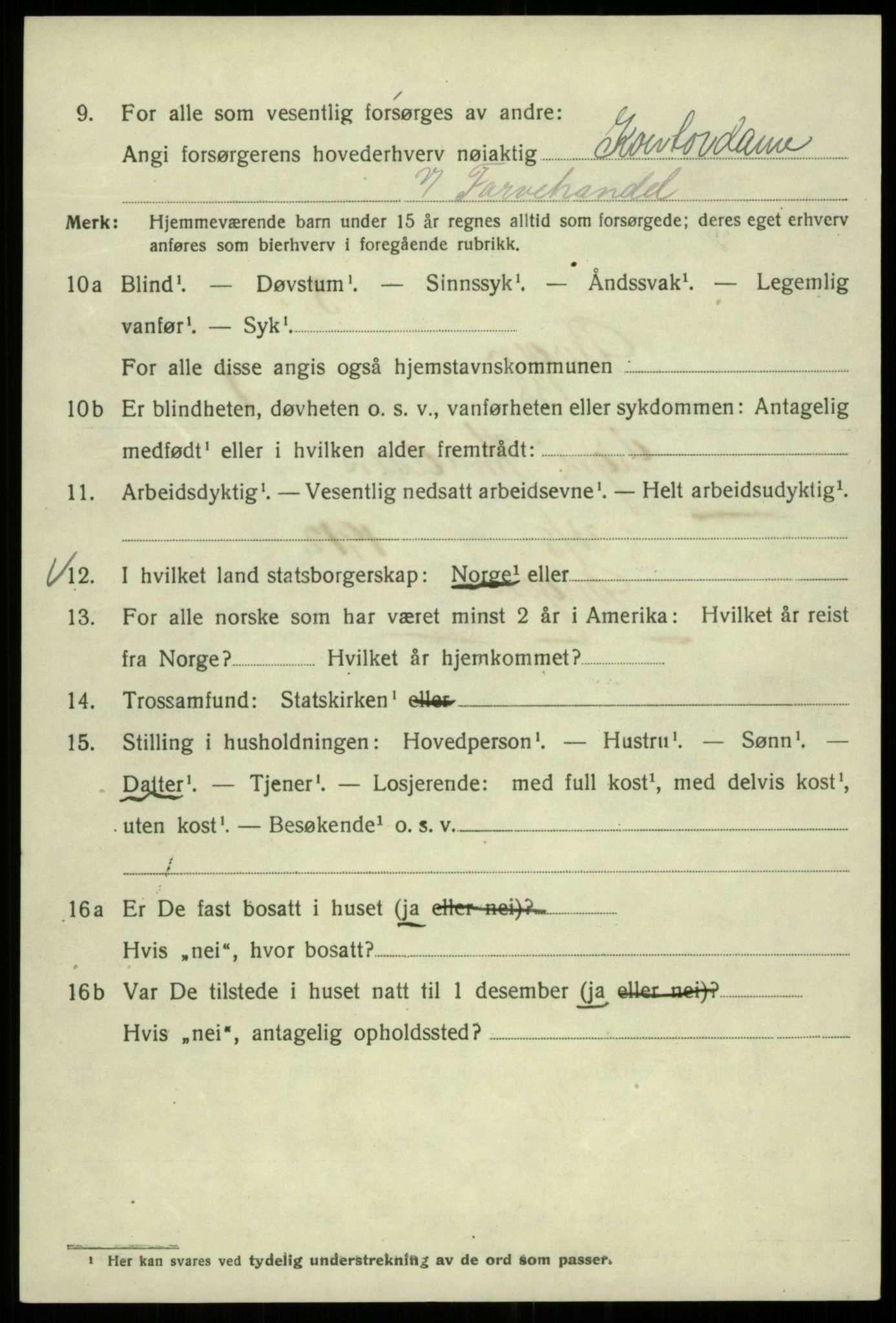 SAB, Folketelling 1920 for 1301 Bergen kjøpstad, 1920, s. 92096