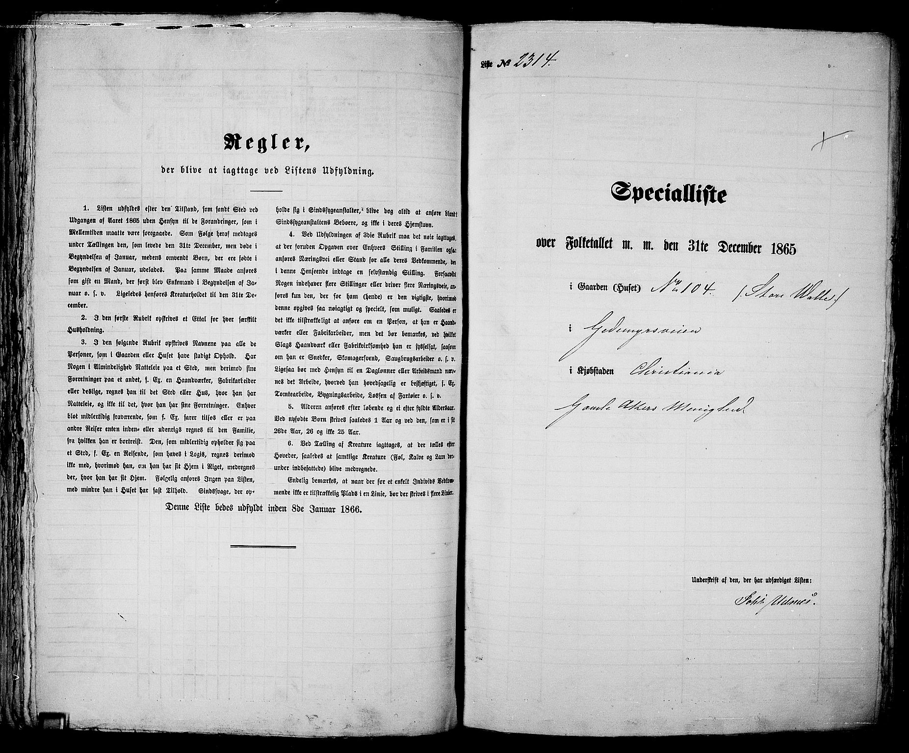 RA, Folketelling 1865 for 0301 Kristiania kjøpstad, 1865, s. 5156