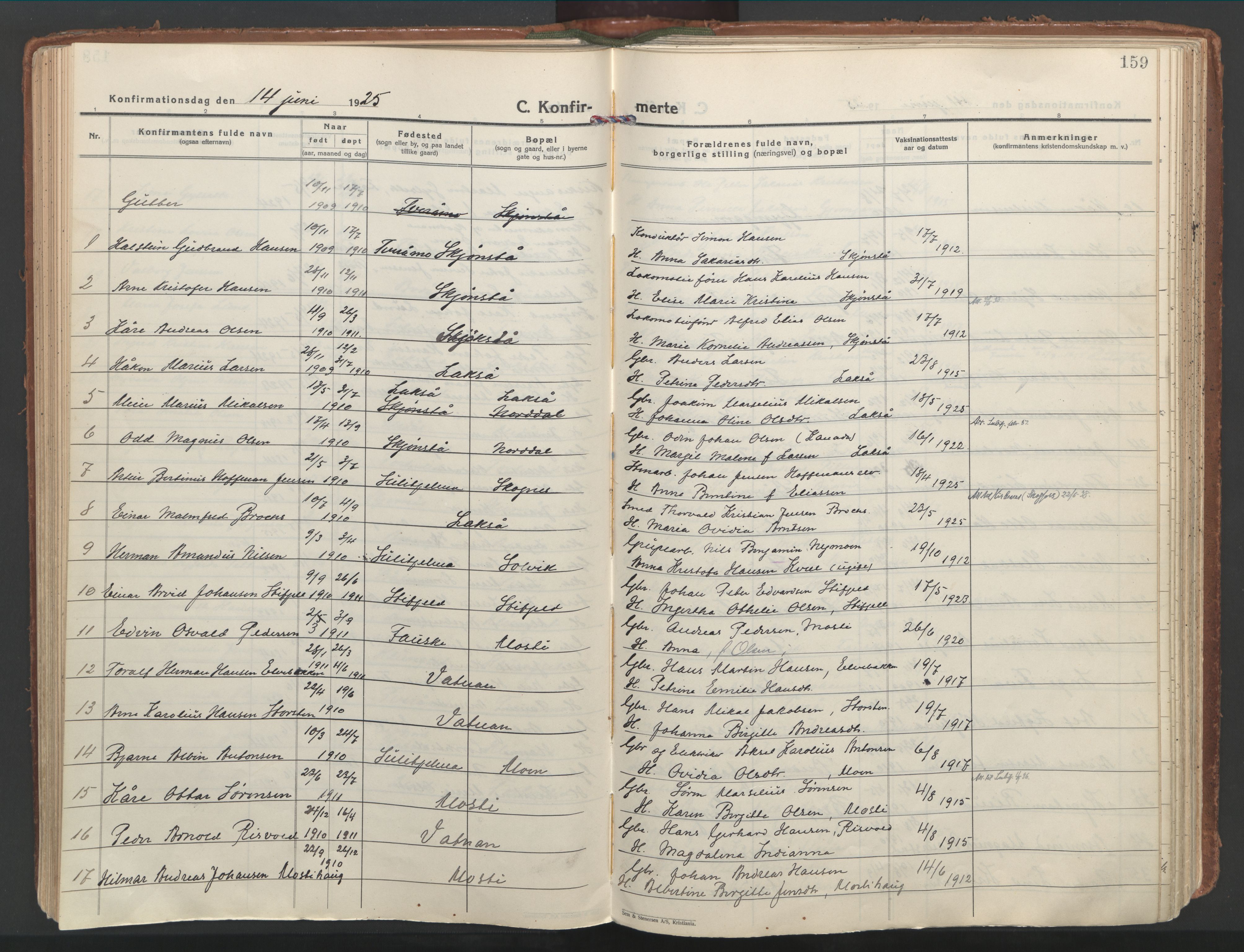 Ministerialprotokoller, klokkerbøker og fødselsregistre - Nordland, AV/SAT-A-1459/849/L0699: Ministerialbok nr. 849A10, 1924-1937, s. 159