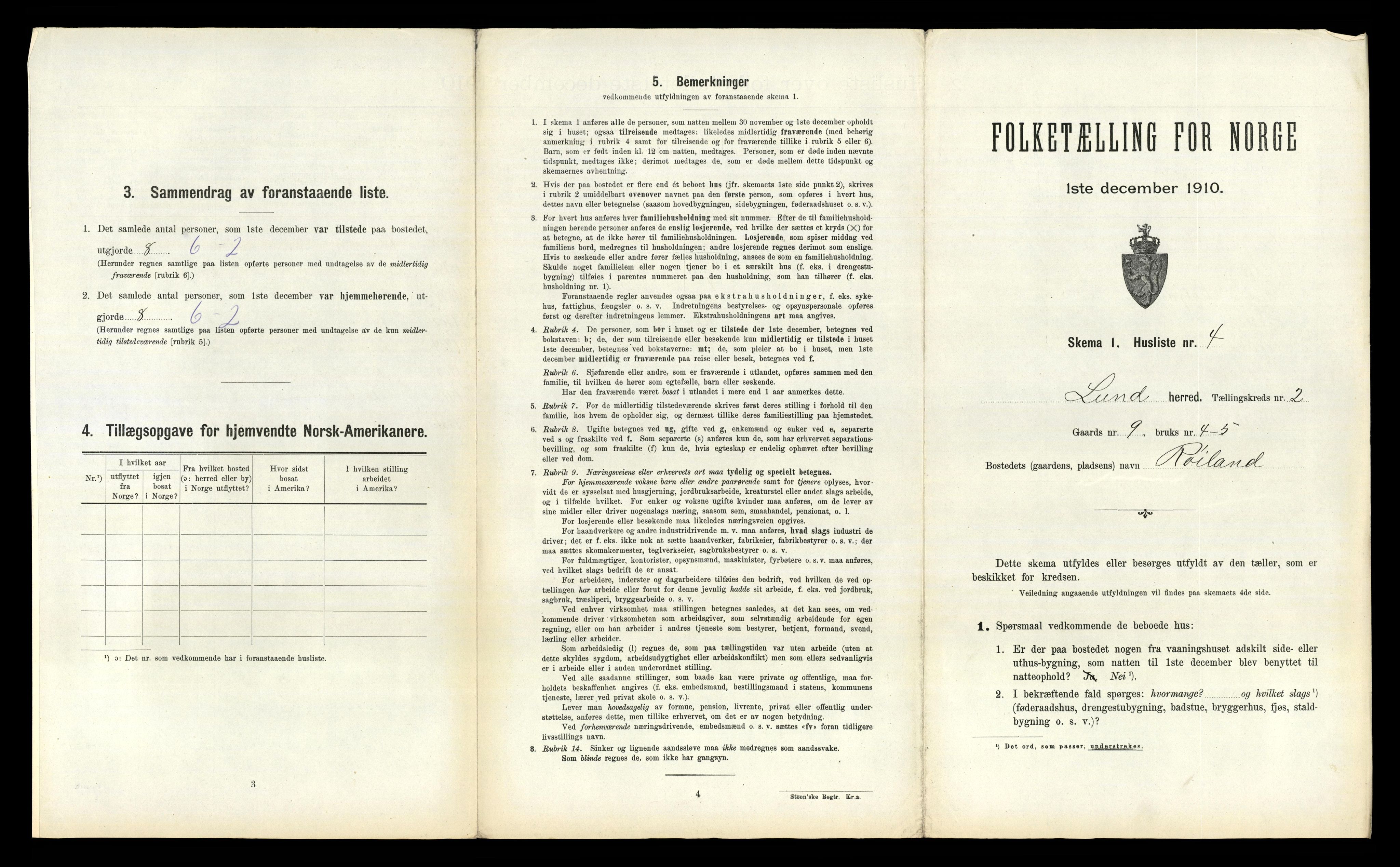 RA, Folketelling 1910 for 1112 Lund herred, 1910, s. 92