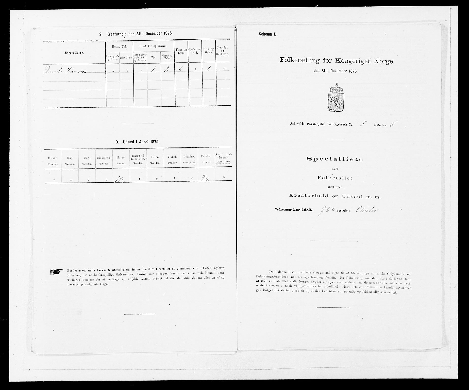 SAB, Folketelling 1875 for 1428P Askvoll prestegjeld, 1875, s. 372