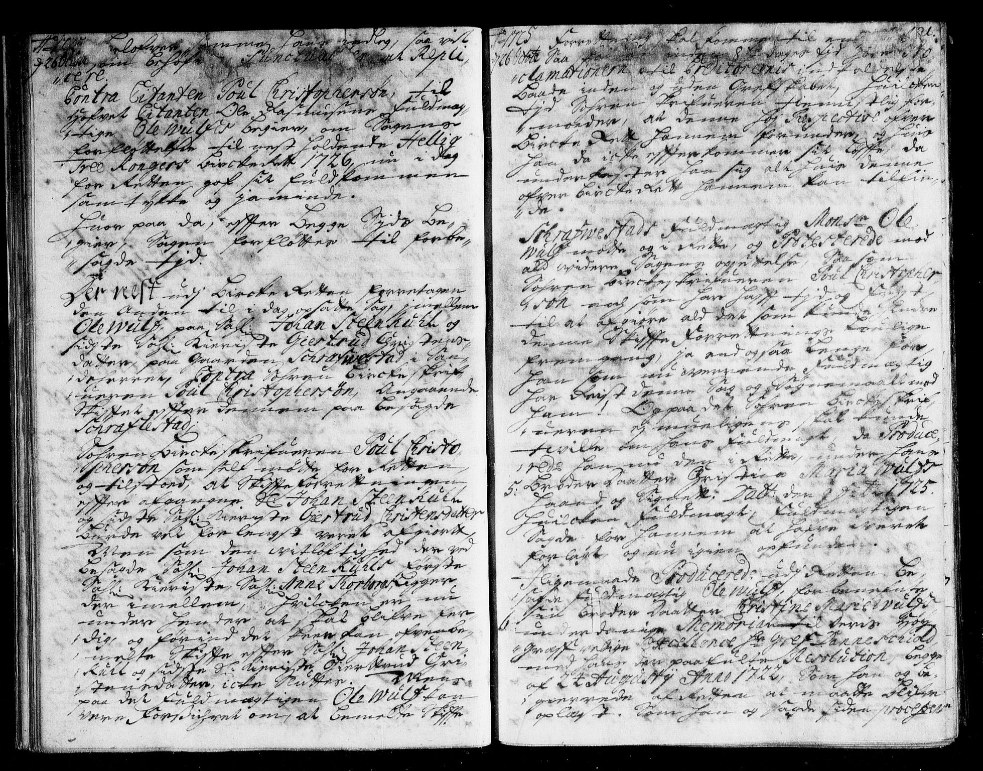 Larvik overbirkerett, AV/SAKO-A-802/F/Fa/L0005: Tingbok, 1725-1733, s. 21