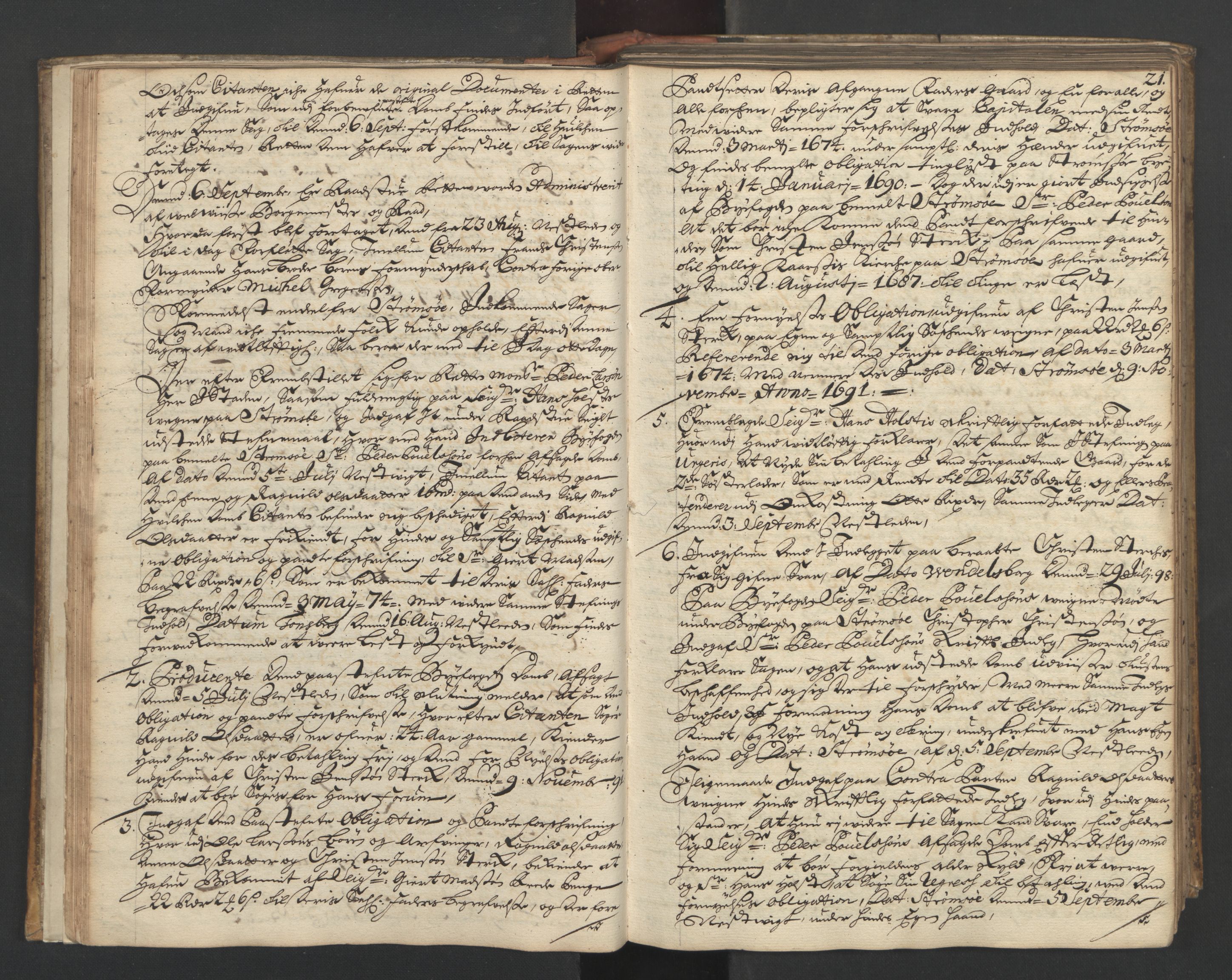 Tønsberg rådstuerett, AV/SAKO-A-800/F/Fa/L0006B: Rådstuprotokoll, 1697-1705, s. 20b-21a