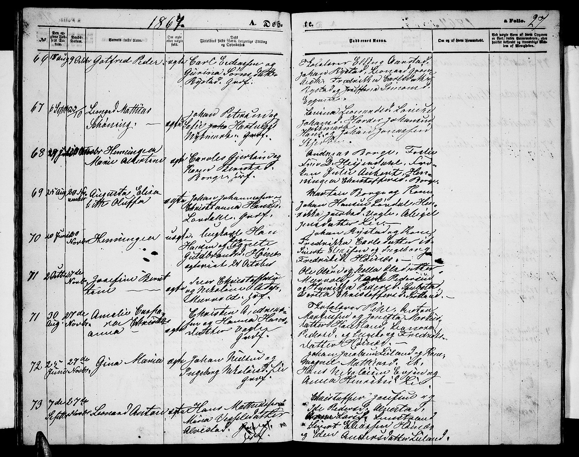 Ministerialprotokoller, klokkerbøker og fødselsregistre - Nordland, AV/SAT-A-1459/880/L1140: Klokkerbok nr. 880C02, 1861-1875, s. 27