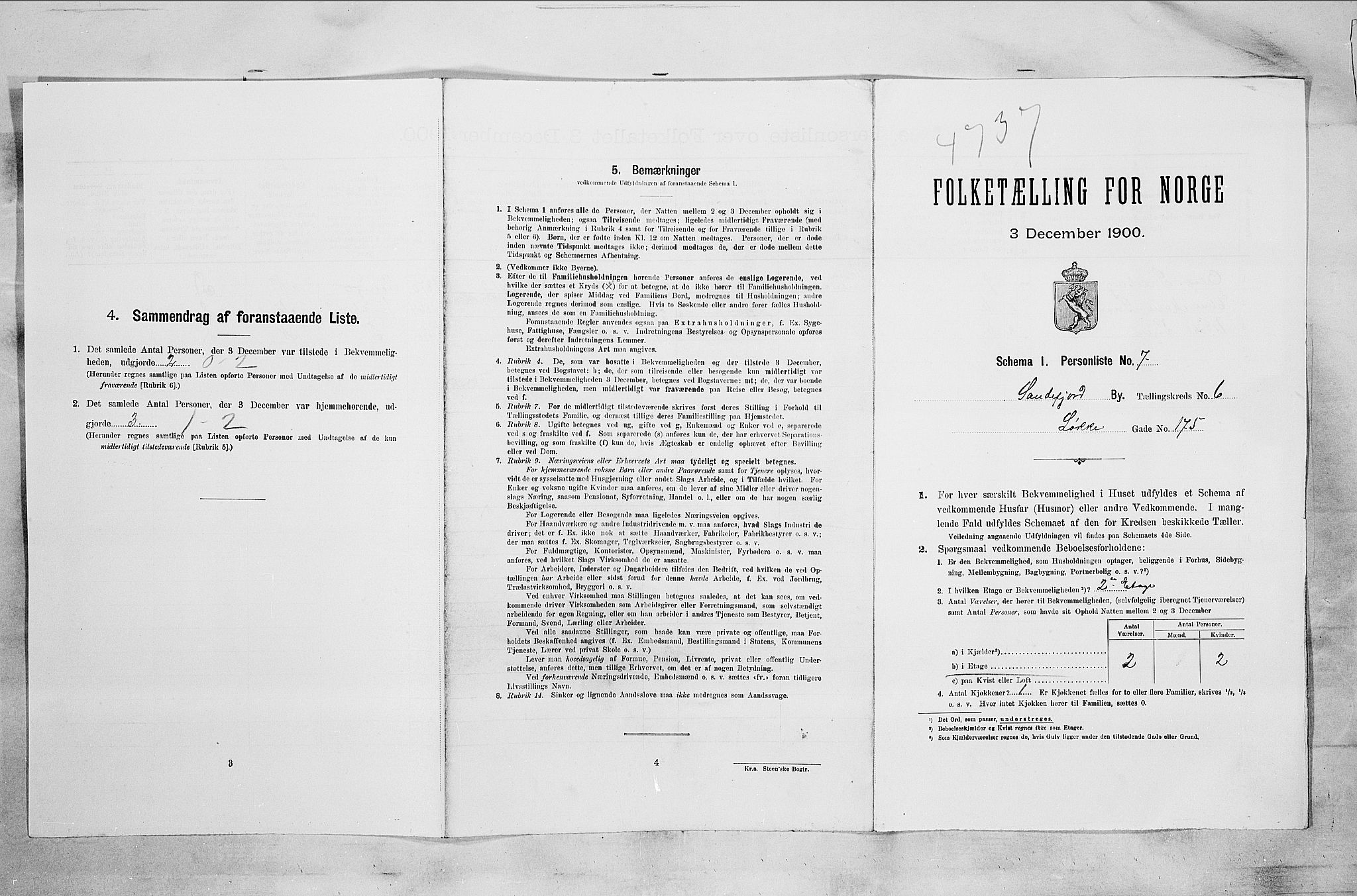 RA, Folketelling 1900 for 0706 Sandefjord kjøpstad, 1900, s. 1590