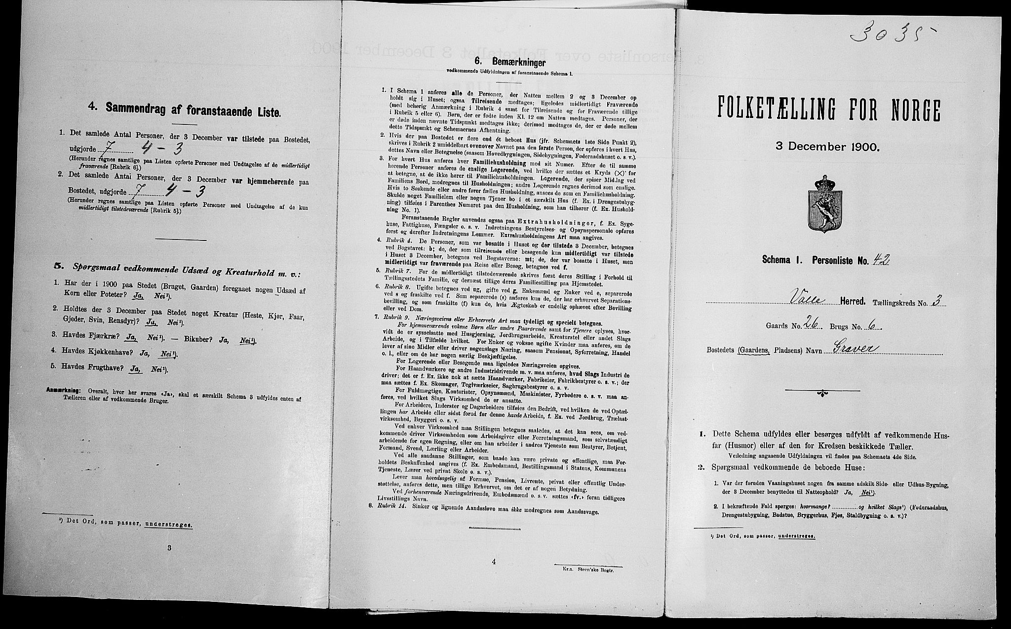 SAK, Folketelling 1900 for 0940 Valle herred, 1900, s. 319