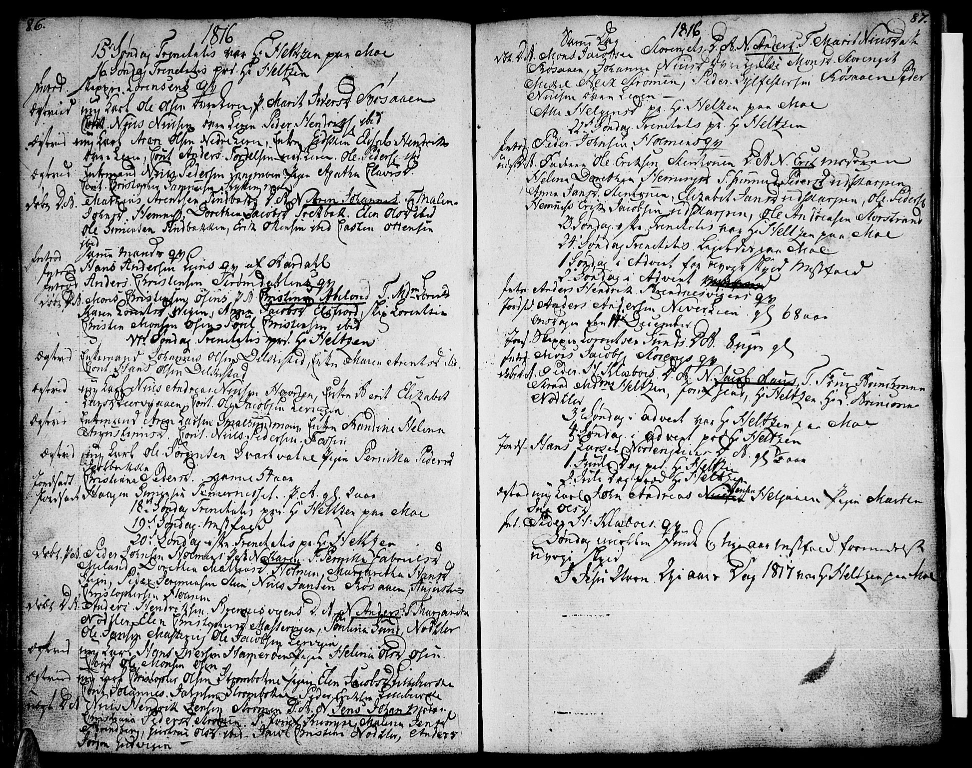 Ministerialprotokoller, klokkerbøker og fødselsregistre - Nordland, AV/SAT-A-1459/825/L0351: Ministerialbok nr. 825A06 /1, 1807-1831, s. 86-87