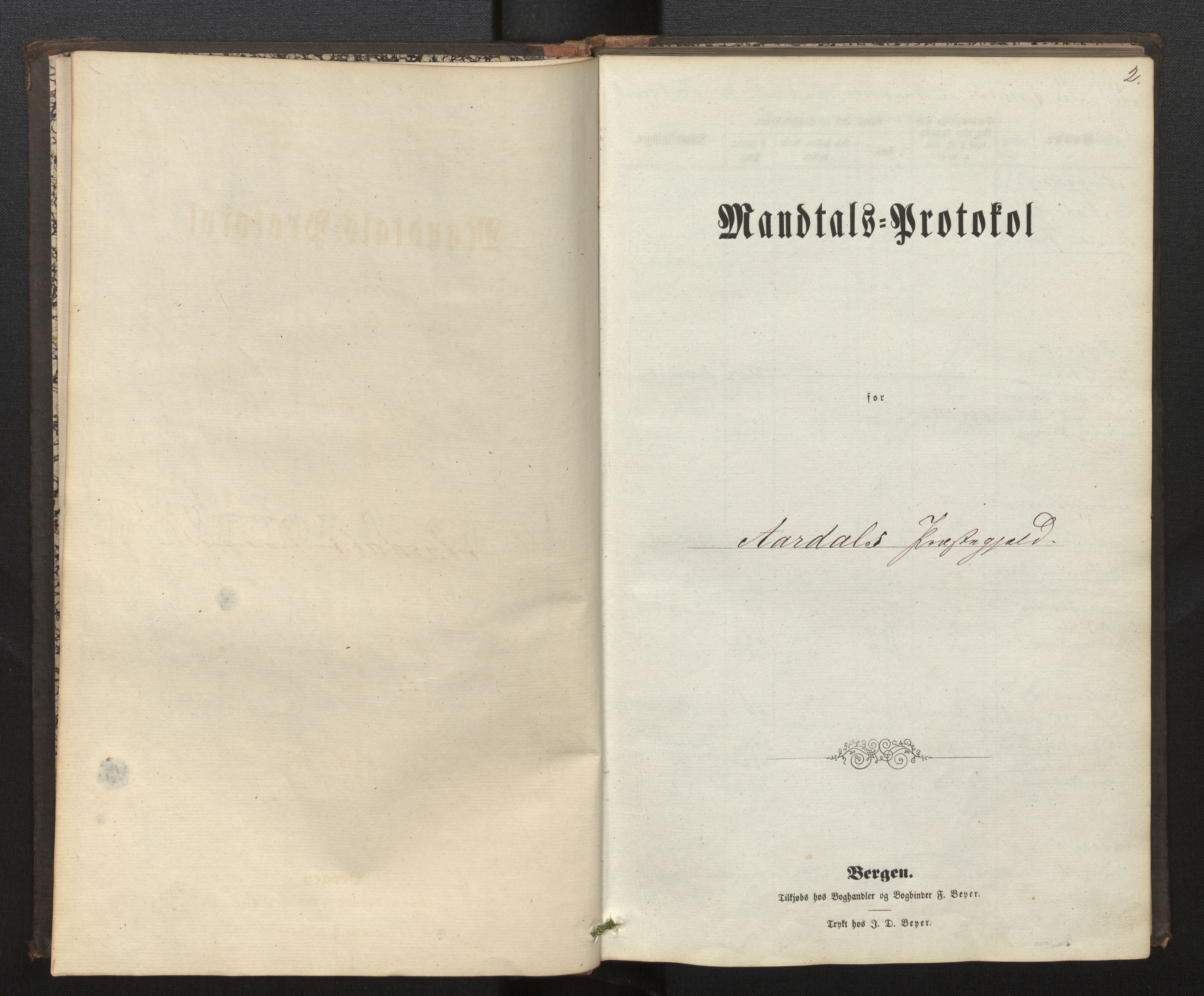 Lensmannen i Årdal, AV/SAB-A-30501/0004/L0013: Manntalsprotokoll, 1864-1897