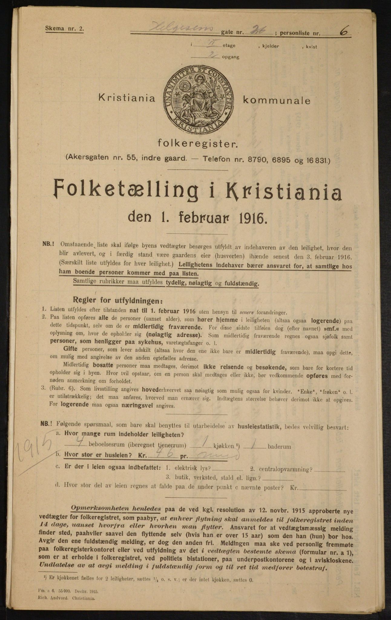 OBA, Kommunal folketelling 1.2.1916 for Kristiania, 1916, s. 38589