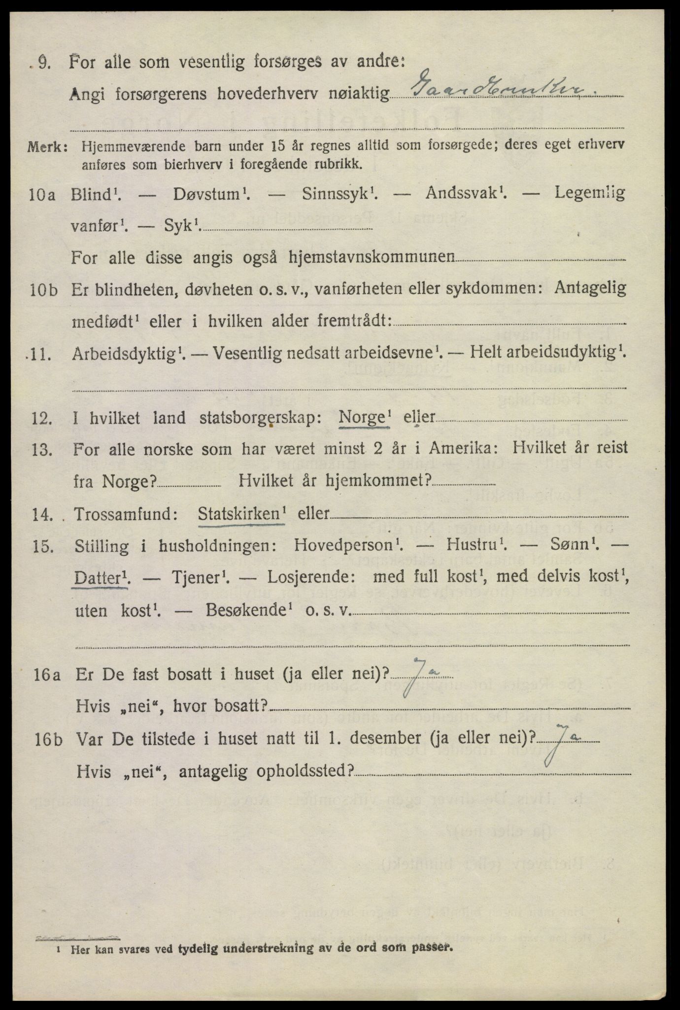 SAKO, Folketelling 1920 for 0821 Bø herred, 1920, s. 4903