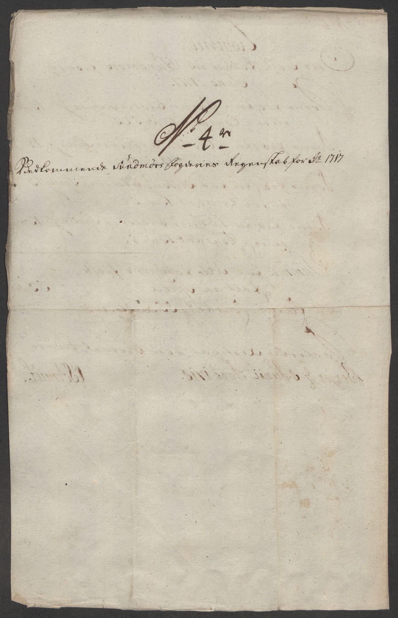 Rentekammeret inntil 1814, Reviderte regnskaper, Fogderegnskap, RA/EA-4092/R54/L3569: Fogderegnskap Sunnmøre, 1717, s. 67