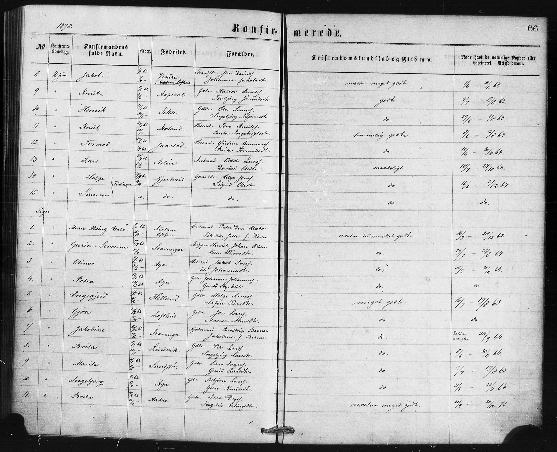Ullensvang sokneprestembete, AV/SAB-A-78701/H/Haa: Ministerialbok nr. A 13, 1867-1879, s. 66