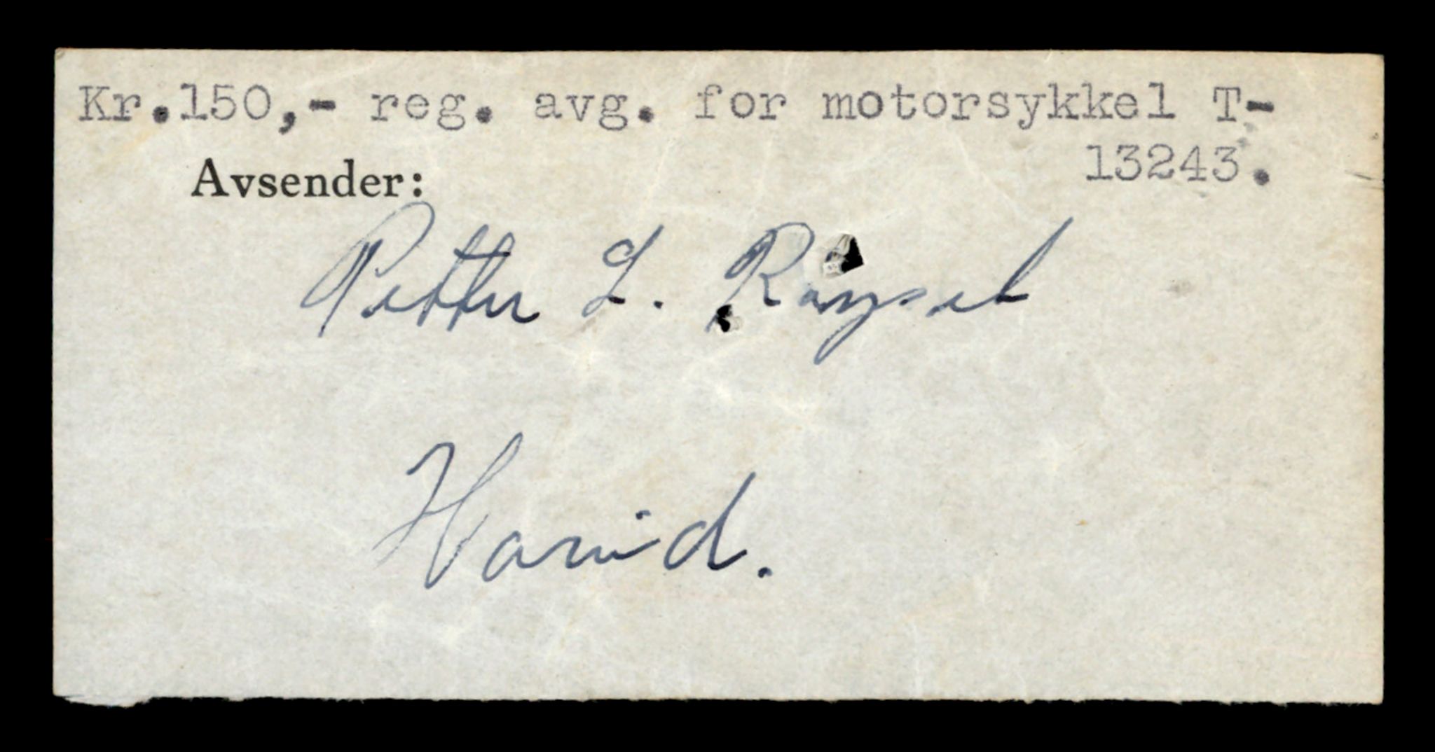 Møre og Romsdal vegkontor - Ålesund trafikkstasjon, AV/SAT-A-4099/F/Fe/L0038: Registreringskort for kjøretøy T 13180 - T 13360, 1927-1998, s. 1068