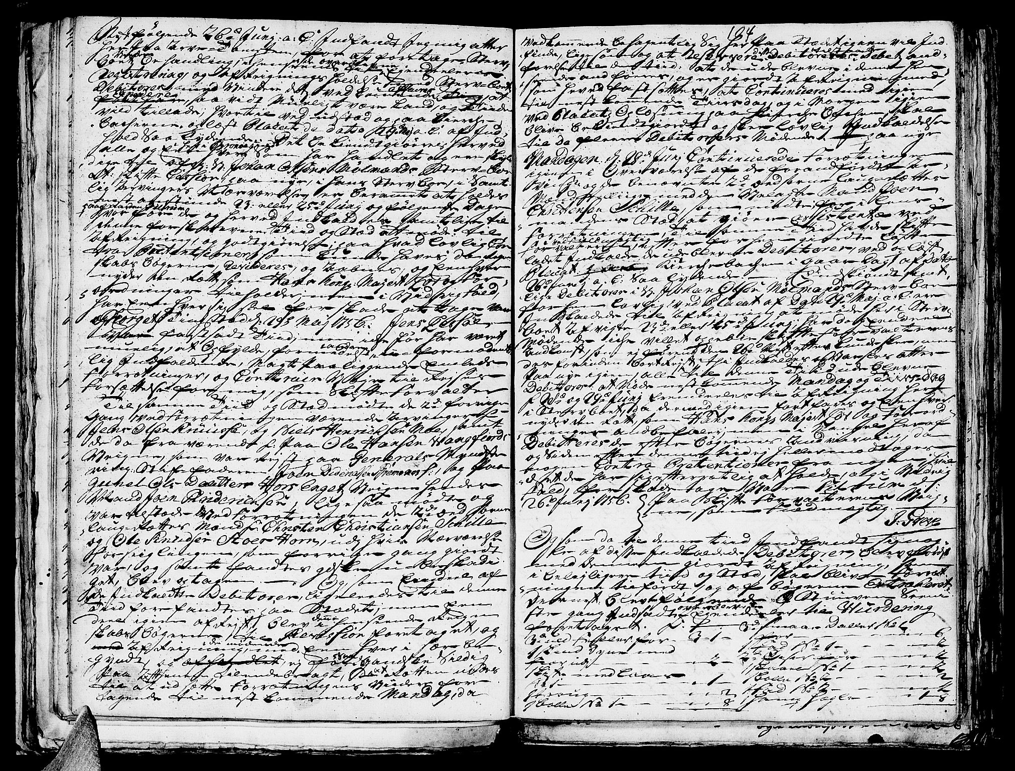Helgeland sorenskriveri, AV/SAT-A-0004/3/3A/L0041: Konseptprotokoll 26, 1758, s. 103b-104a