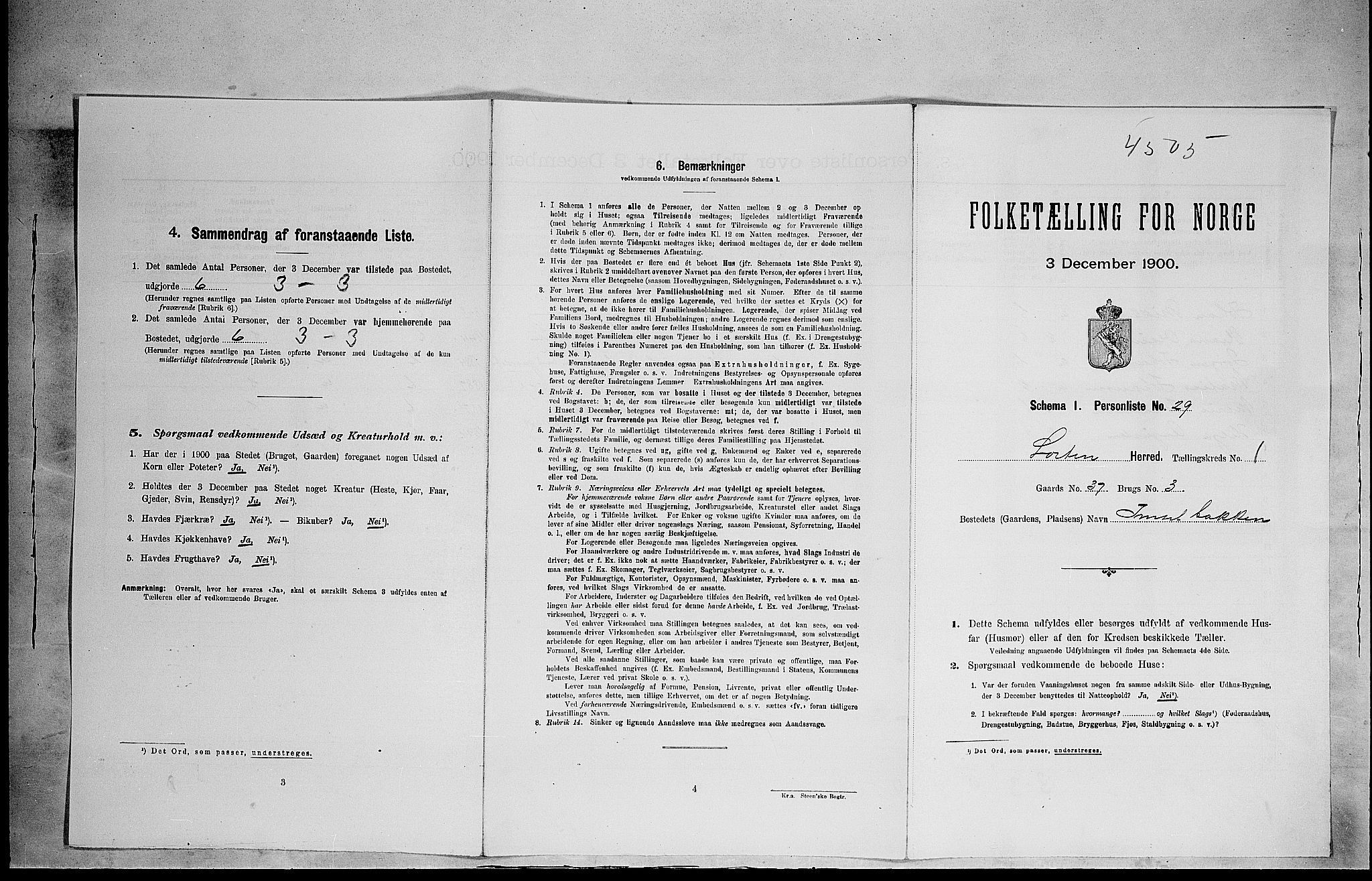 SAH, Folketelling 1900 for 0415 Løten herred, 1900, s. 207
