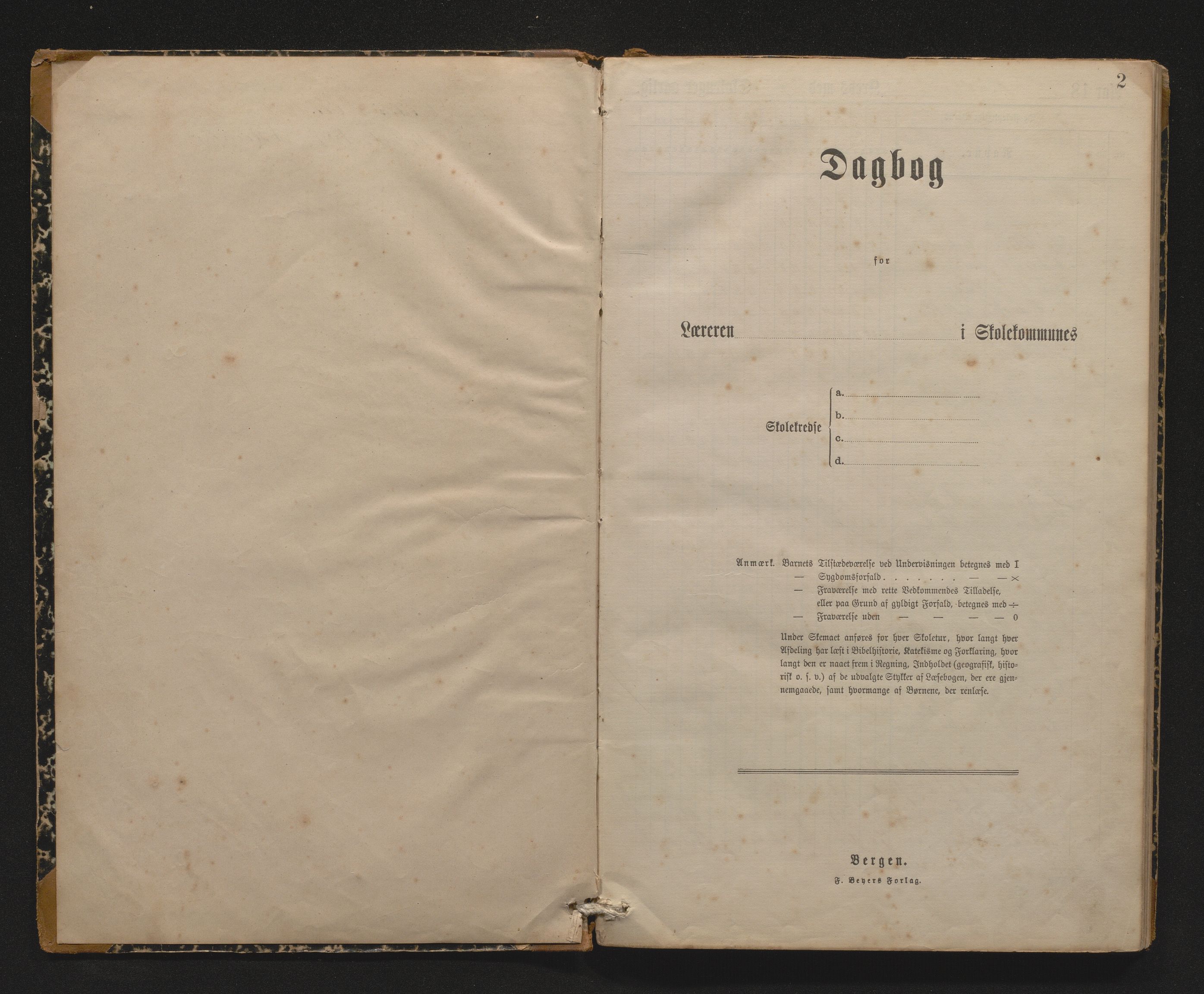 Vossestrand kommune. Barneskulane , IKAH/1236-231/G/Gf/L0002: Dagbok for Sundve skule, 1886-1902