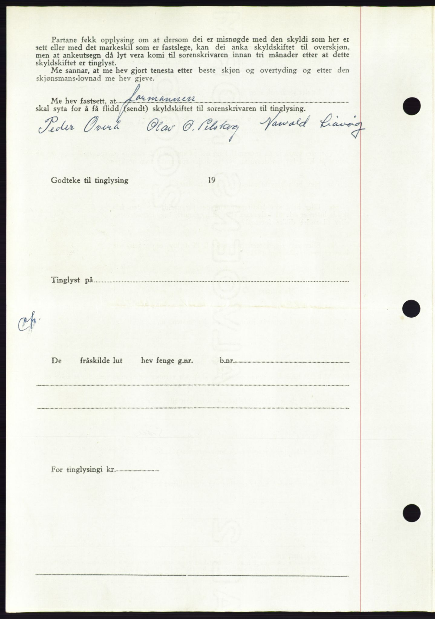 Søre Sunnmøre sorenskriveri, AV/SAT-A-4122/1/2/2C/L0084: Pantebok nr. 10A, 1949-1949, Dagboknr: 1047/1949