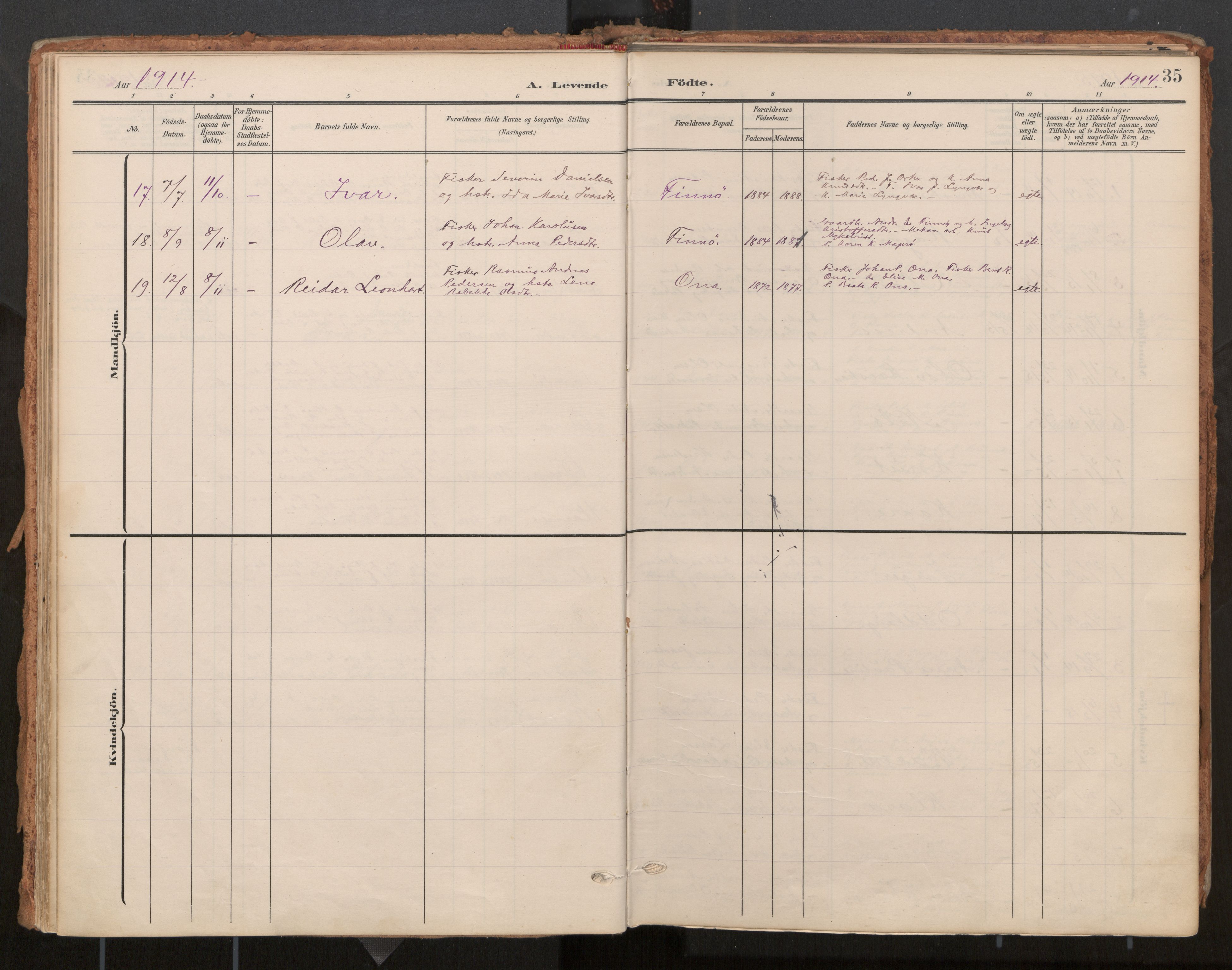 Ministerialprotokoller, klokkerbøker og fødselsregistre - Møre og Romsdal, SAT/A-1454/561/L0730: Ministerialbok nr. 561A04, 1901-1929, s. 35