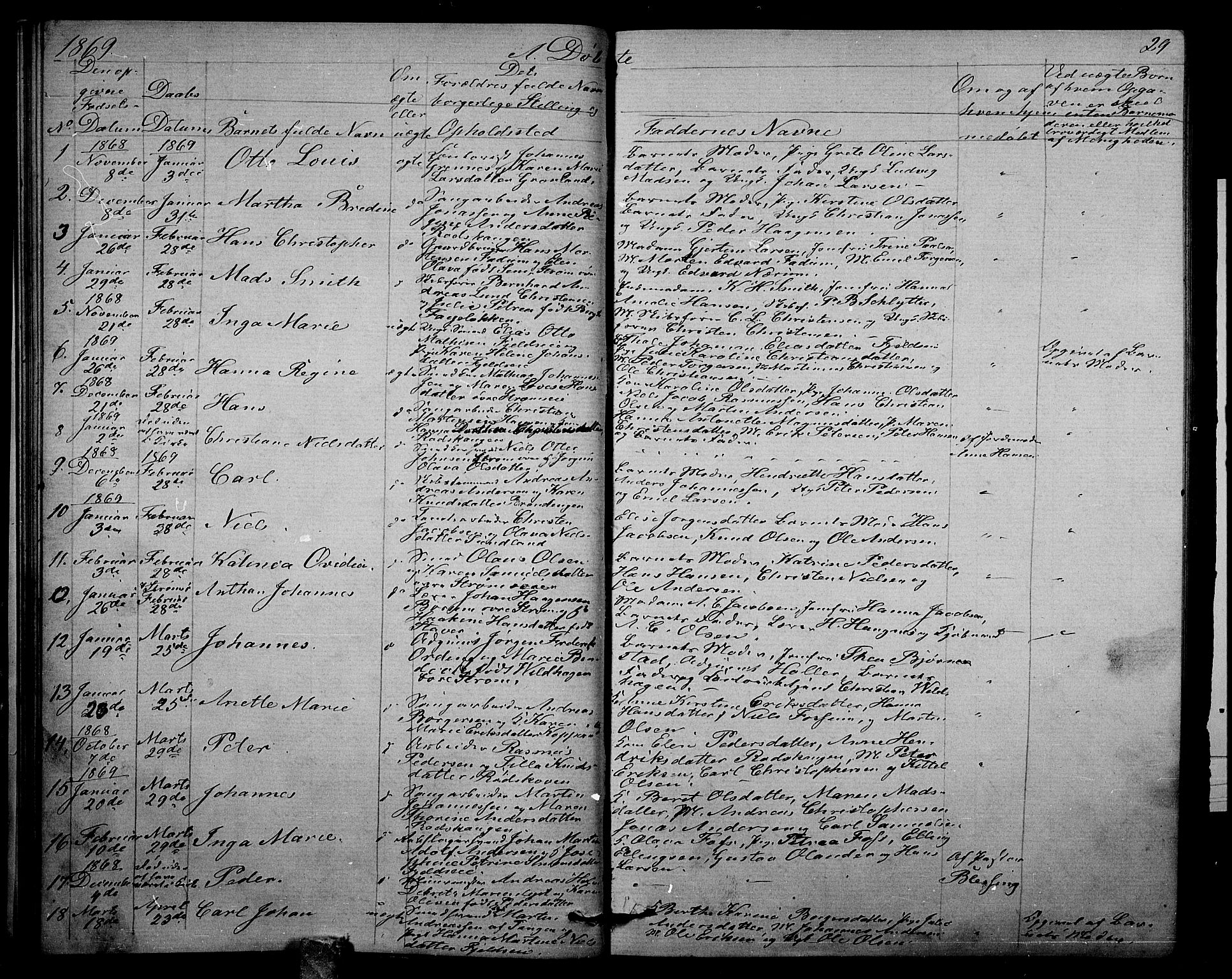 Strømsgodset kirkebøker, AV/SAKO-A-324/G/Ga/L0001: Klokkerbok nr. 1, 1860-1884, s. 29